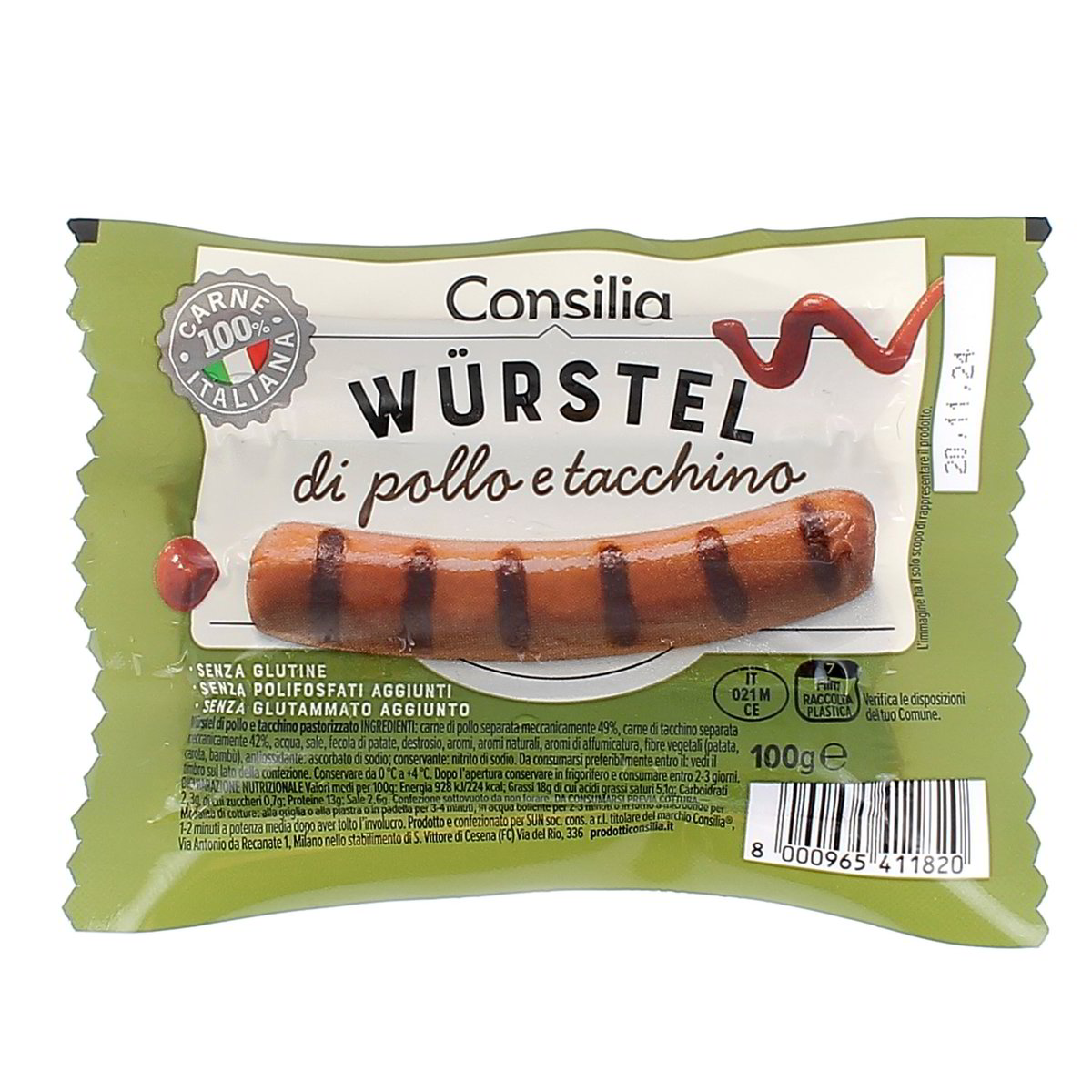 Consilia Würstel Di Pollo 100 g