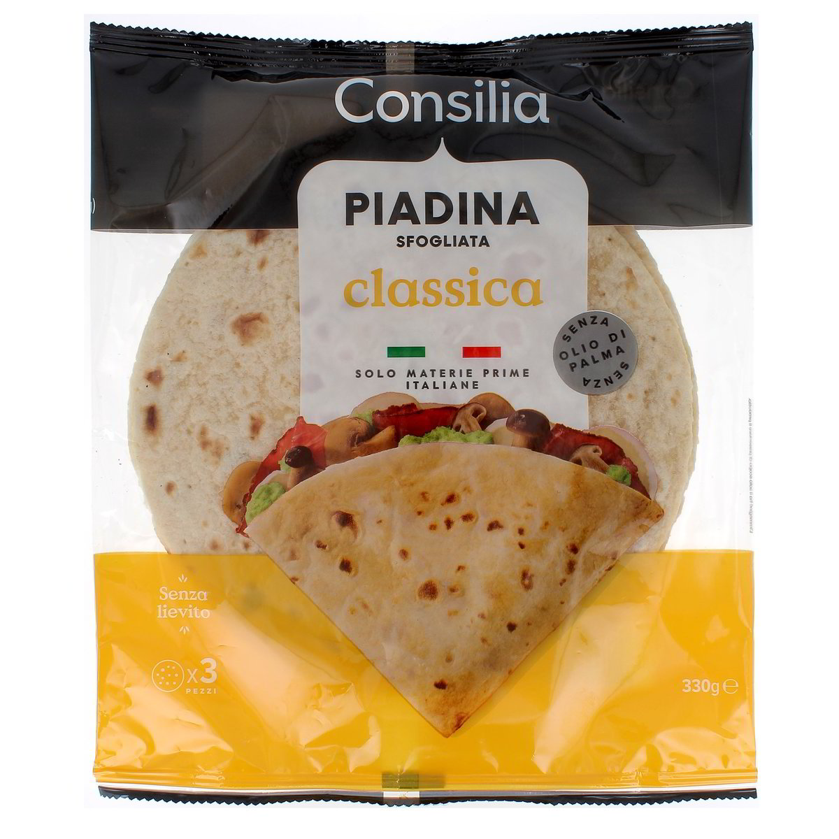 Consilia PIADINA SOTTILISSIMA CLASSICA x3 330 g - Conservare in frigorifero