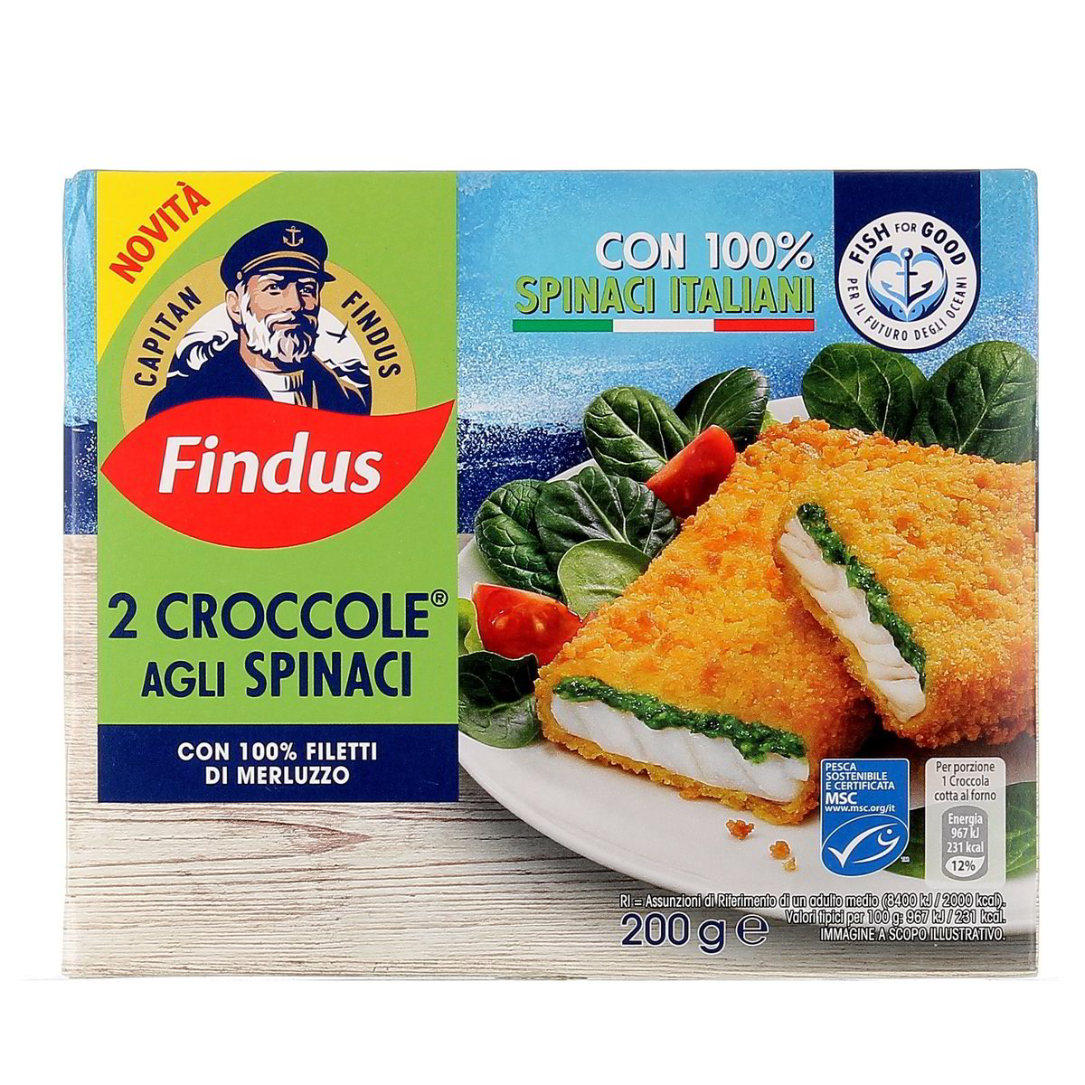 Findus 2 Croccole Agli Spinaci Con Merluzzo 200 g