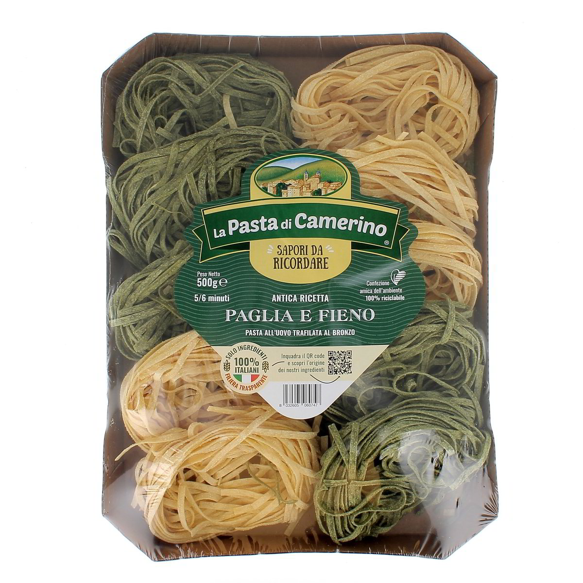 Pasta di Camerino Paglia E Fieno All'uovo Trafilata Al Bronzo 500 g