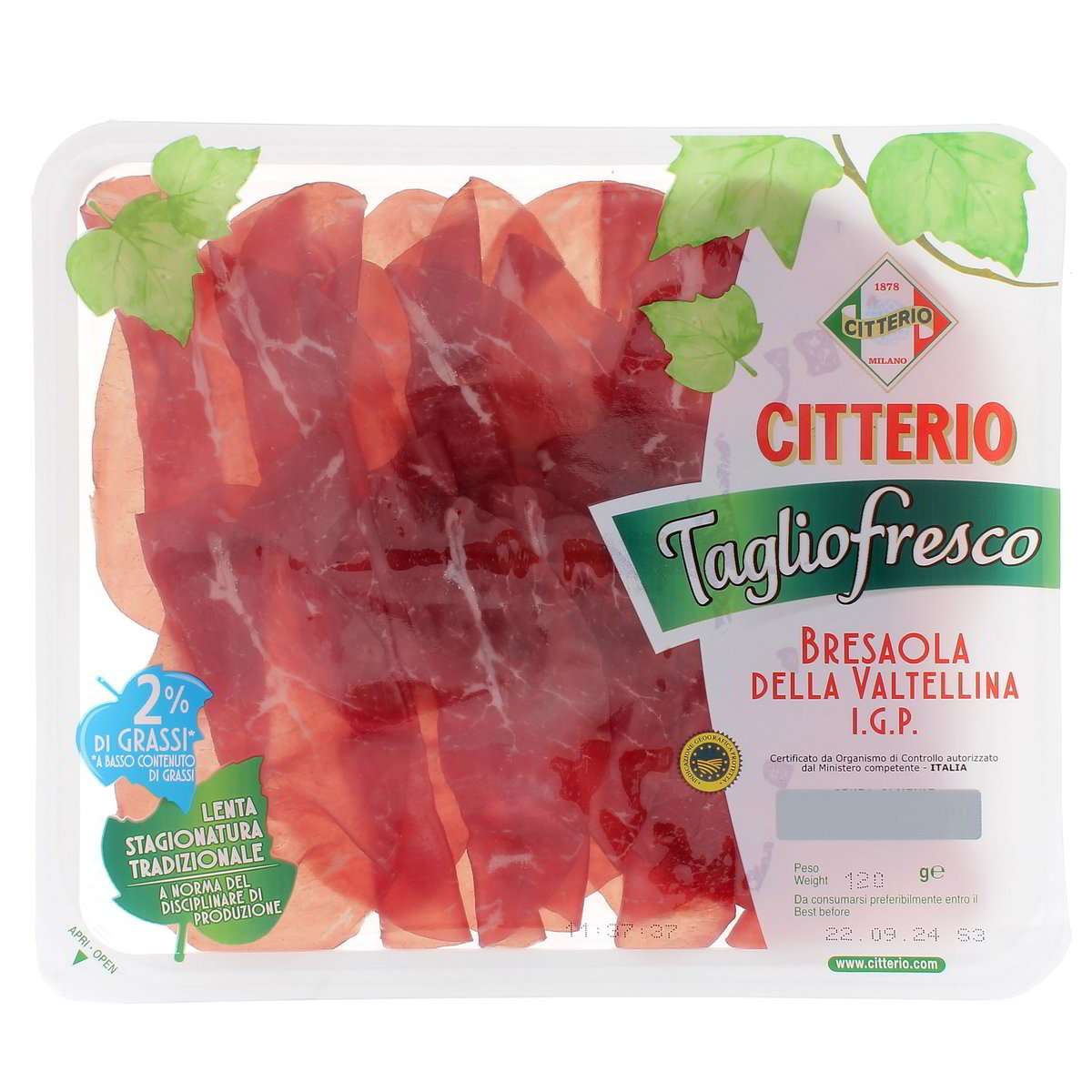 Citterio Bresaola Della Valtellina Igp Taglio Fresco 120 g