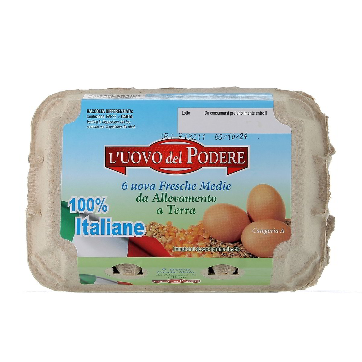 Uovo del Podere Uova Allevate A Terra 6 uova