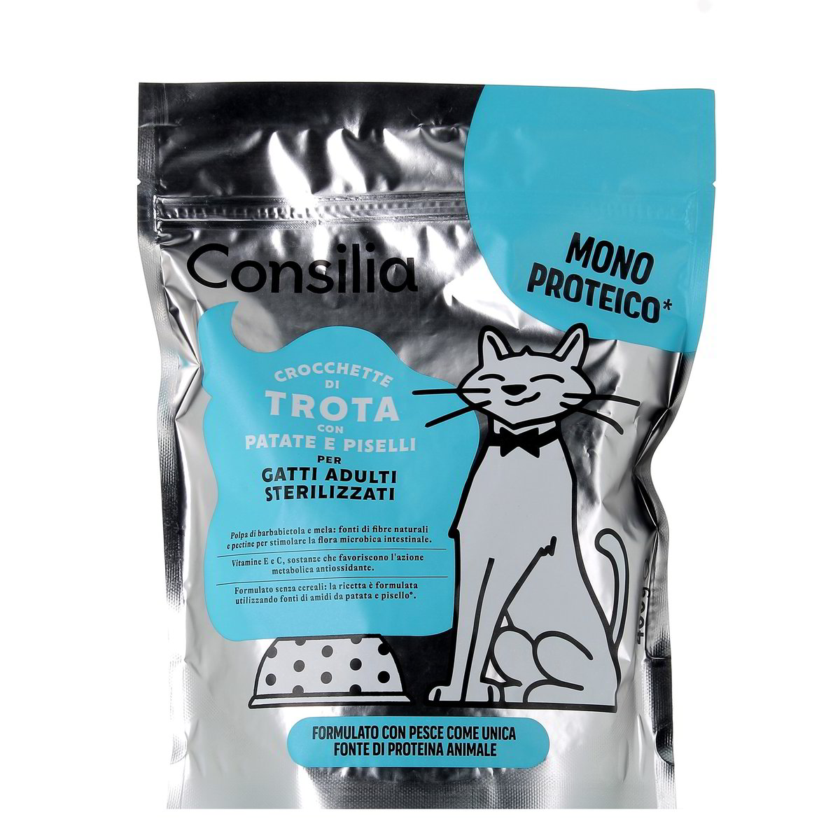 Consilia Crocchette Di Trota Con Patate E Piselli Per Gatti Adulti Sterilizzati 400 g