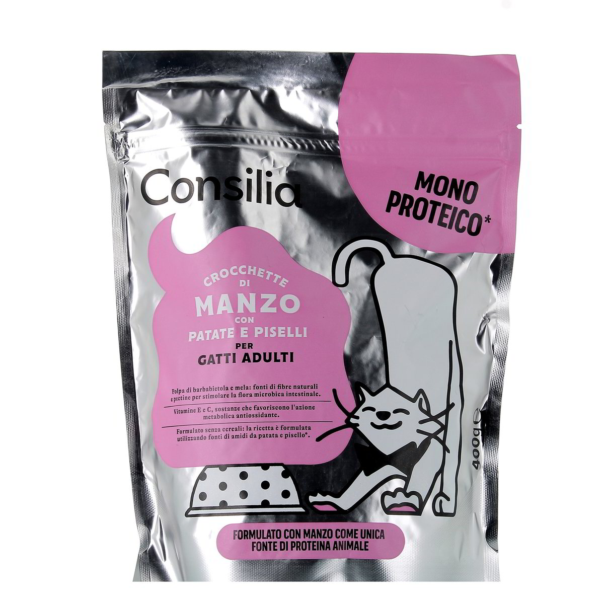 Consilia Crocchette Di Manzo Con Patate E Piselli Per Gatti Adulti 400 g