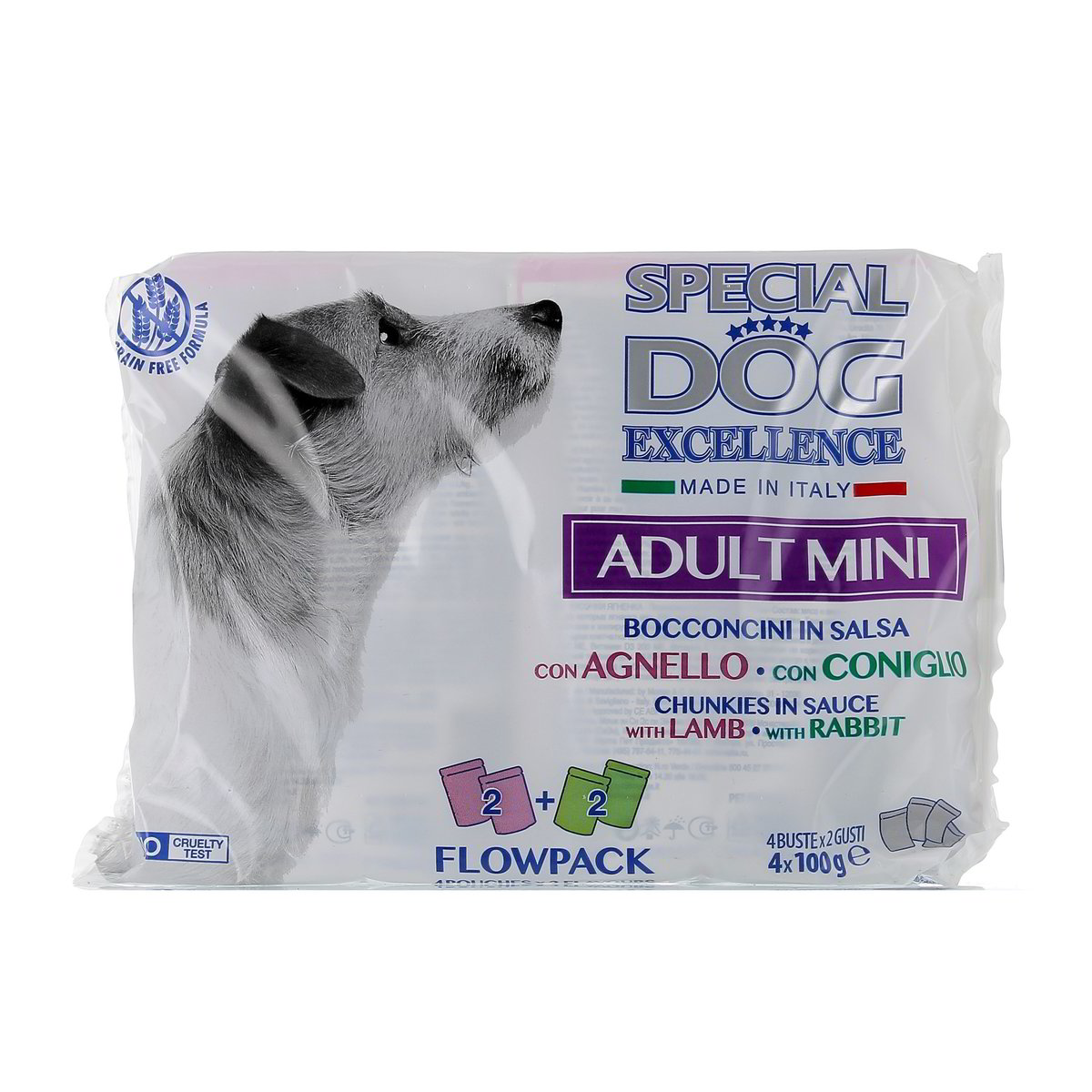 Special DOG Excellence Bocconcini In Salsa Per Cani Di Taglia Mini Con Agnello E Coniglio 4x100 g