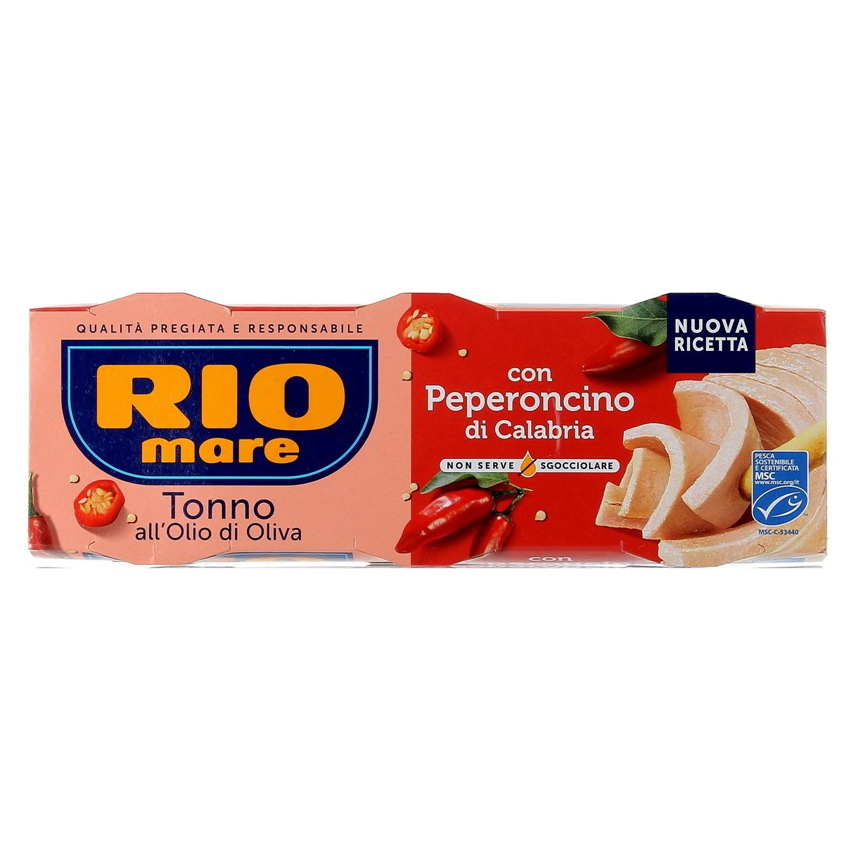RIO Mare Tonno All'olio Di Oliva Con Peperoncino Di Calabria 3x65 g - sgocciolato 3x52 g