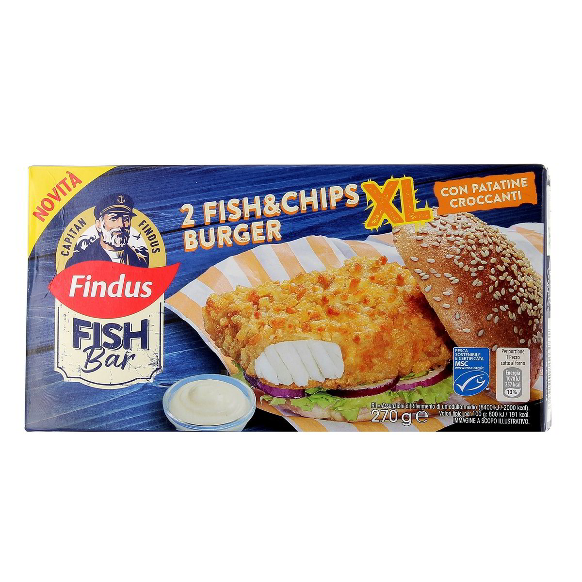 Findus 2 Fish & Chips Xl Burger 270 g