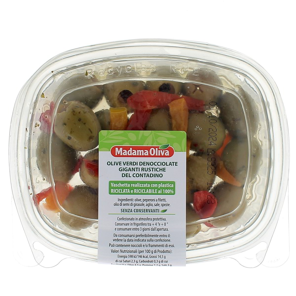 Madama Oliva Olive Verdi Denocciolate Giganti Rustiche 200 g