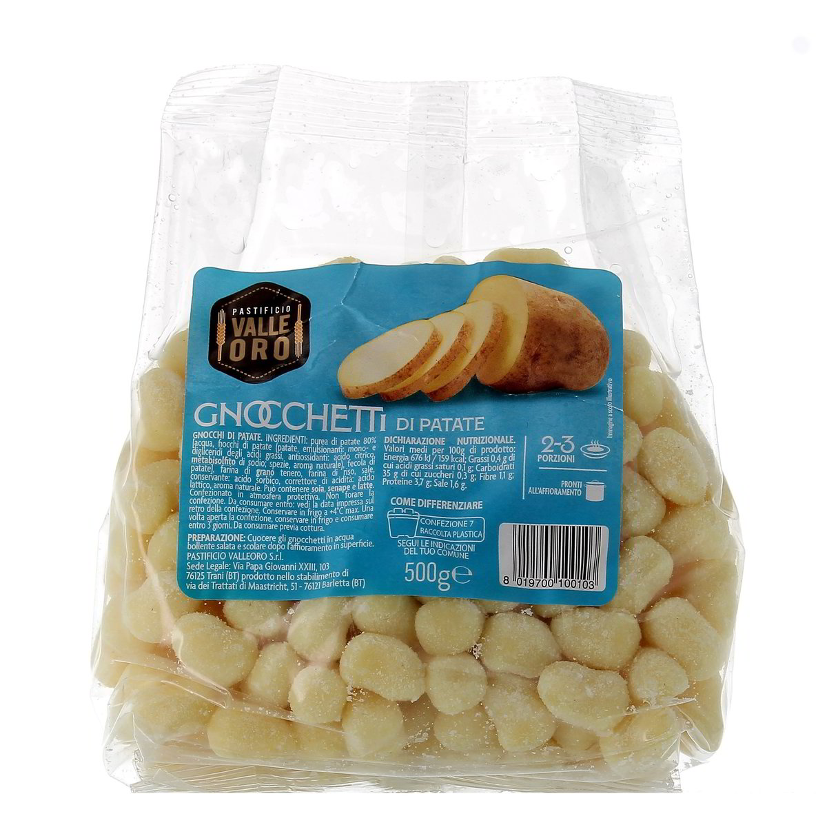 Valle ORO Gnocchetti Di Patate 500 g