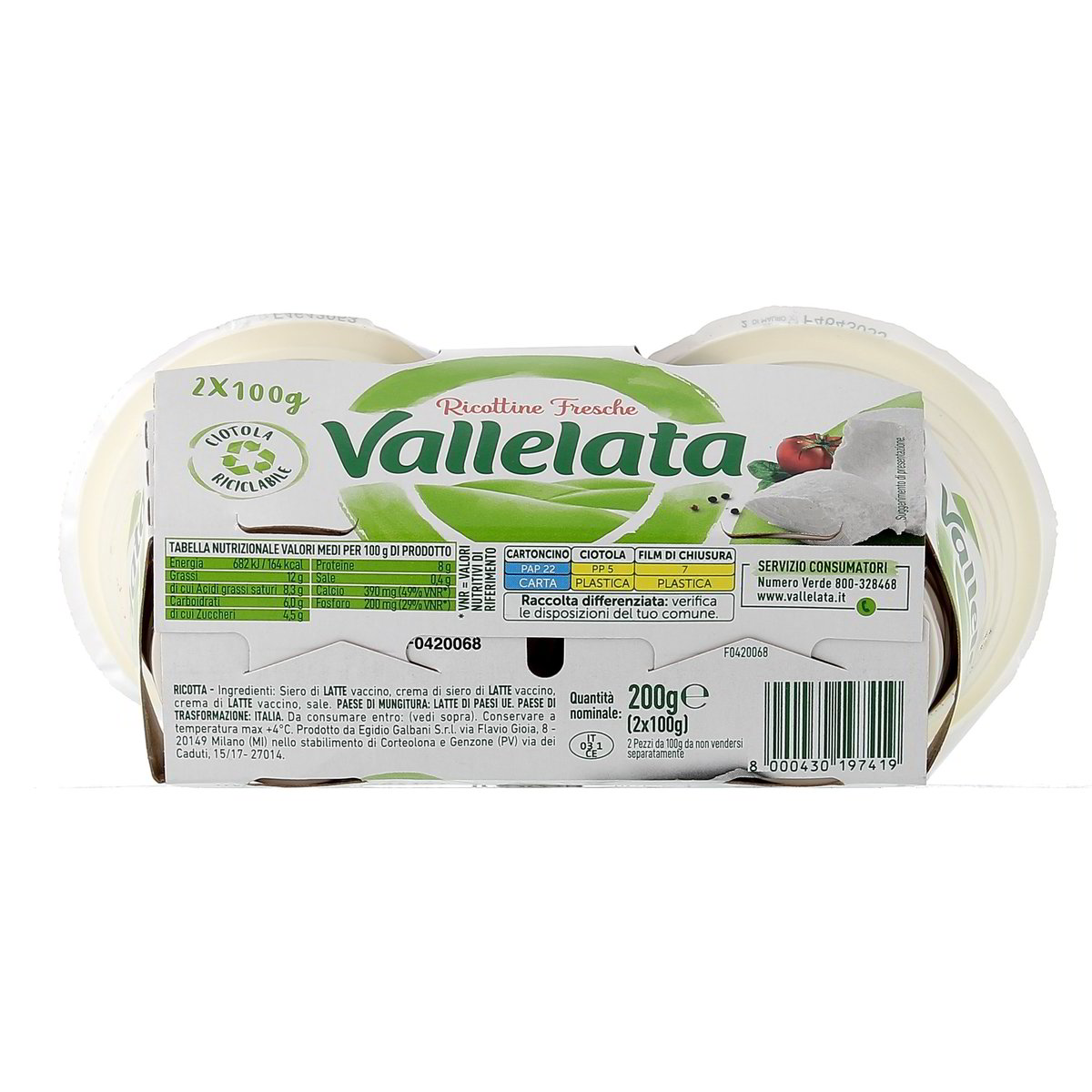 Vallelata Ricottine 2x100 g — immagine 3