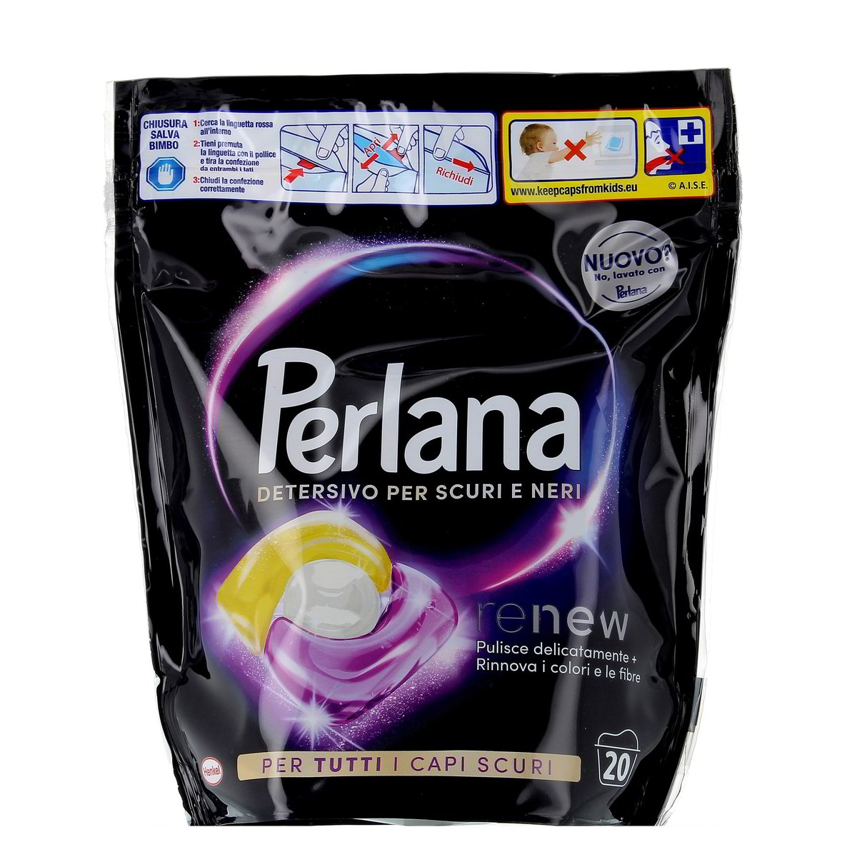 Perlana Caps Detersivo Renew Per Capi Scuri 20 pezzi