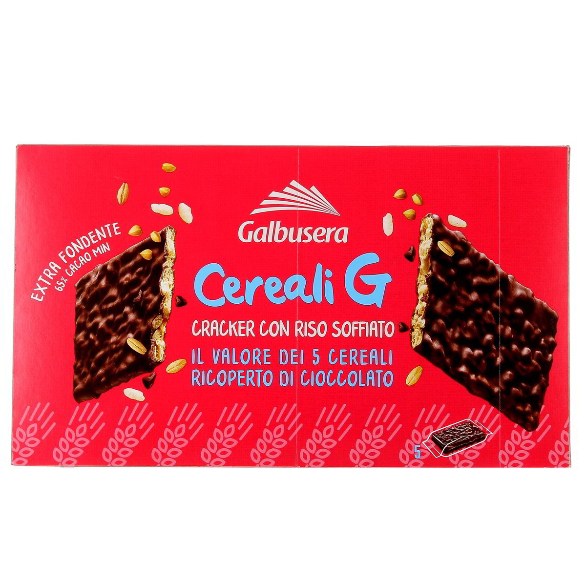 Galbusera CEREALI G CRACKER CON RISO SOFFIATO RICOPERTO DI CIOCCOLATO x5