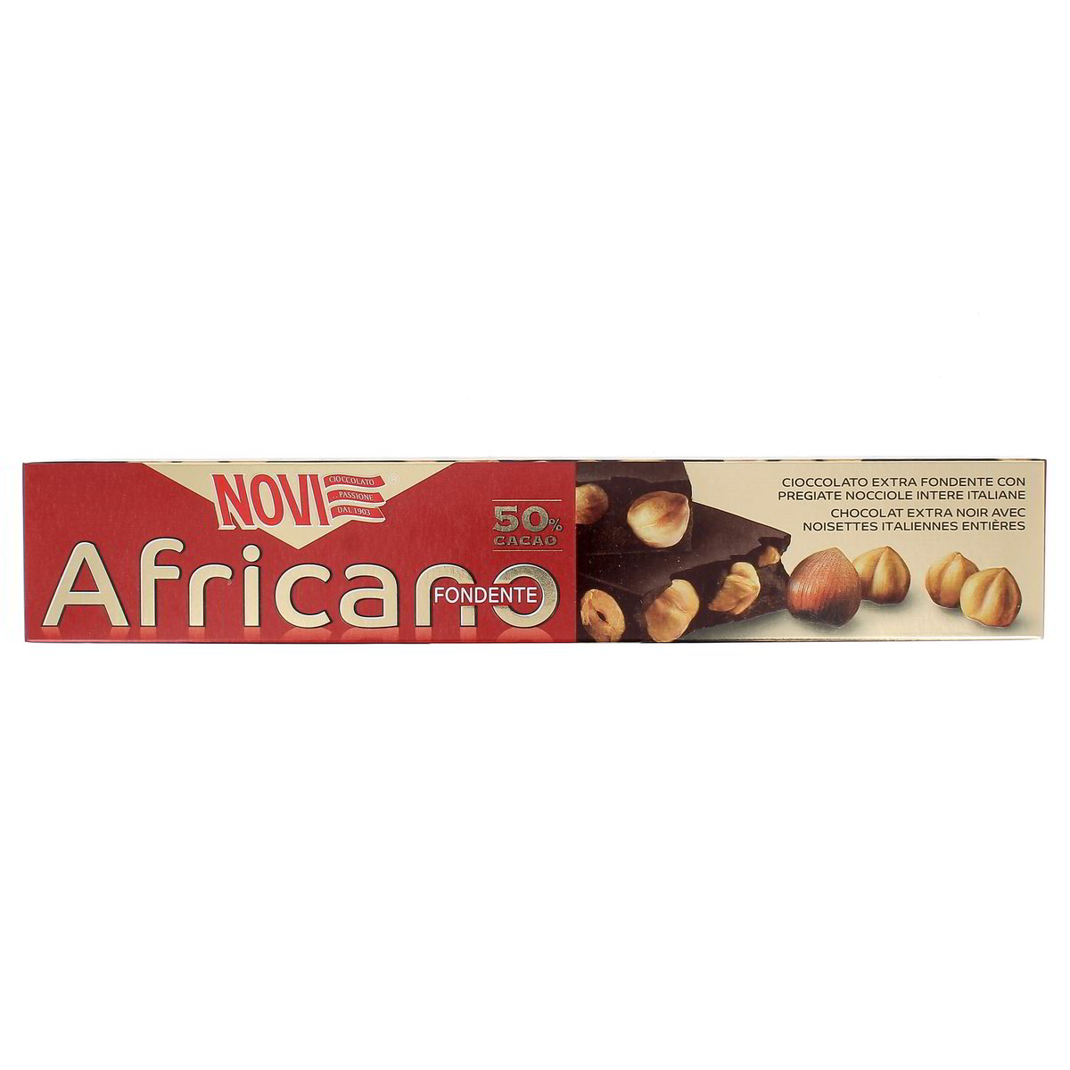 Novi Africano Fondente Cioccolato Extra Fondente Con Nocciole 200 g
