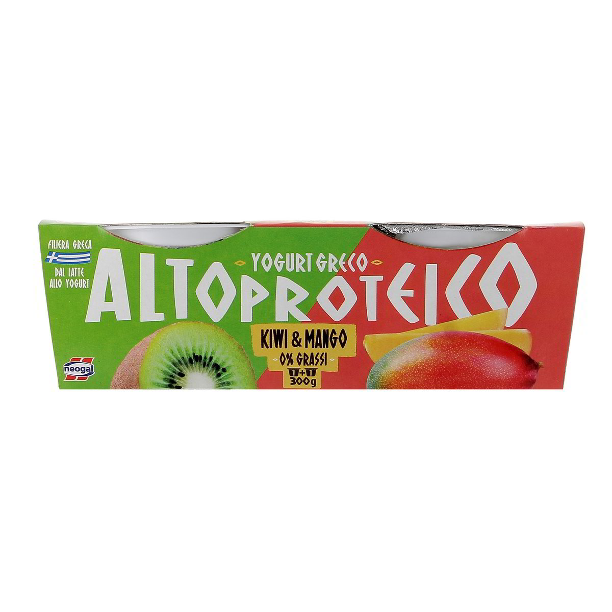 Neogal Yogurt Greco Altoproteico Kiwi & Mango 0% Grassi 2x150 g