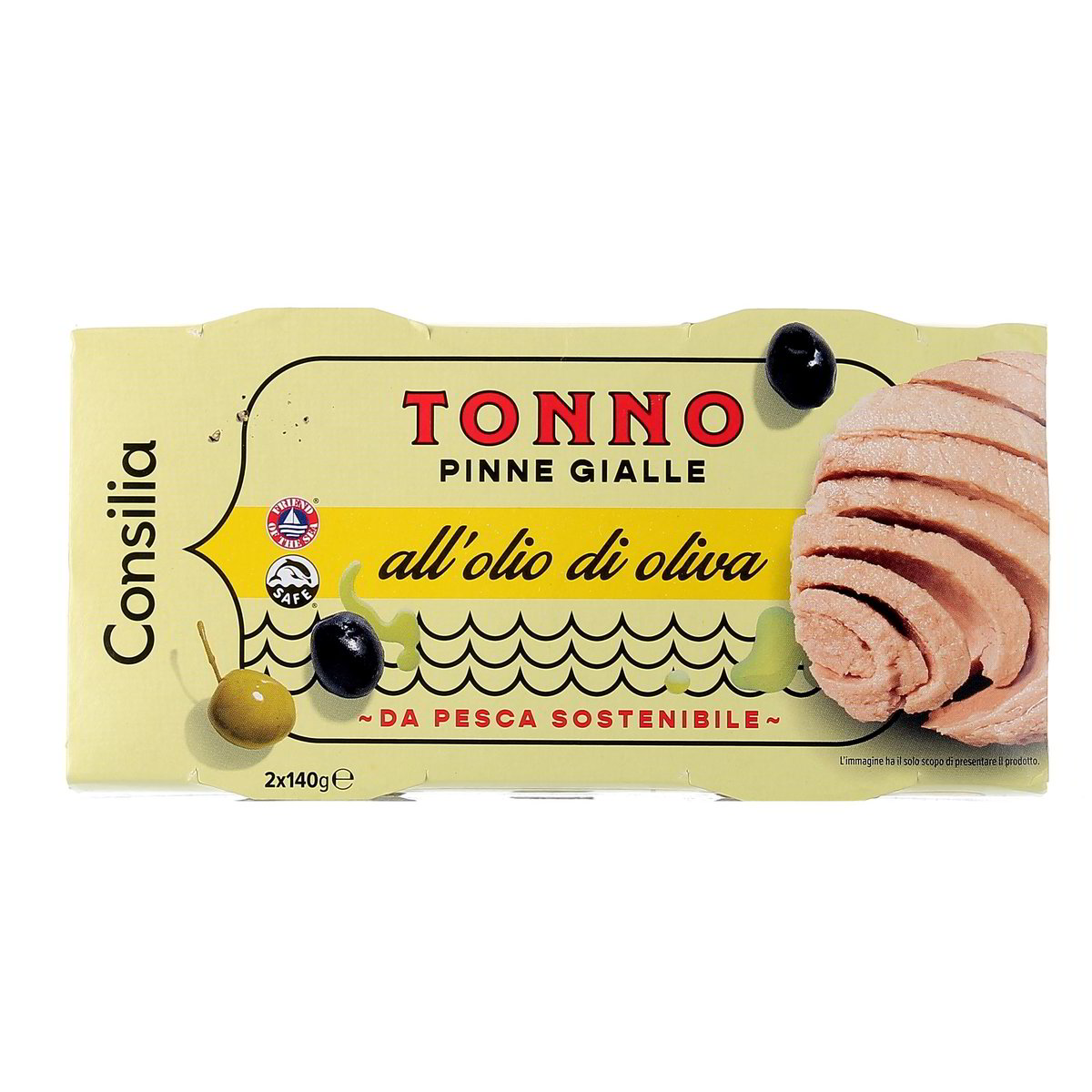 Consilia Tonno Pinne Gialle All'olio Di Oliva 2x140 g - sgocciolato 2x104 g