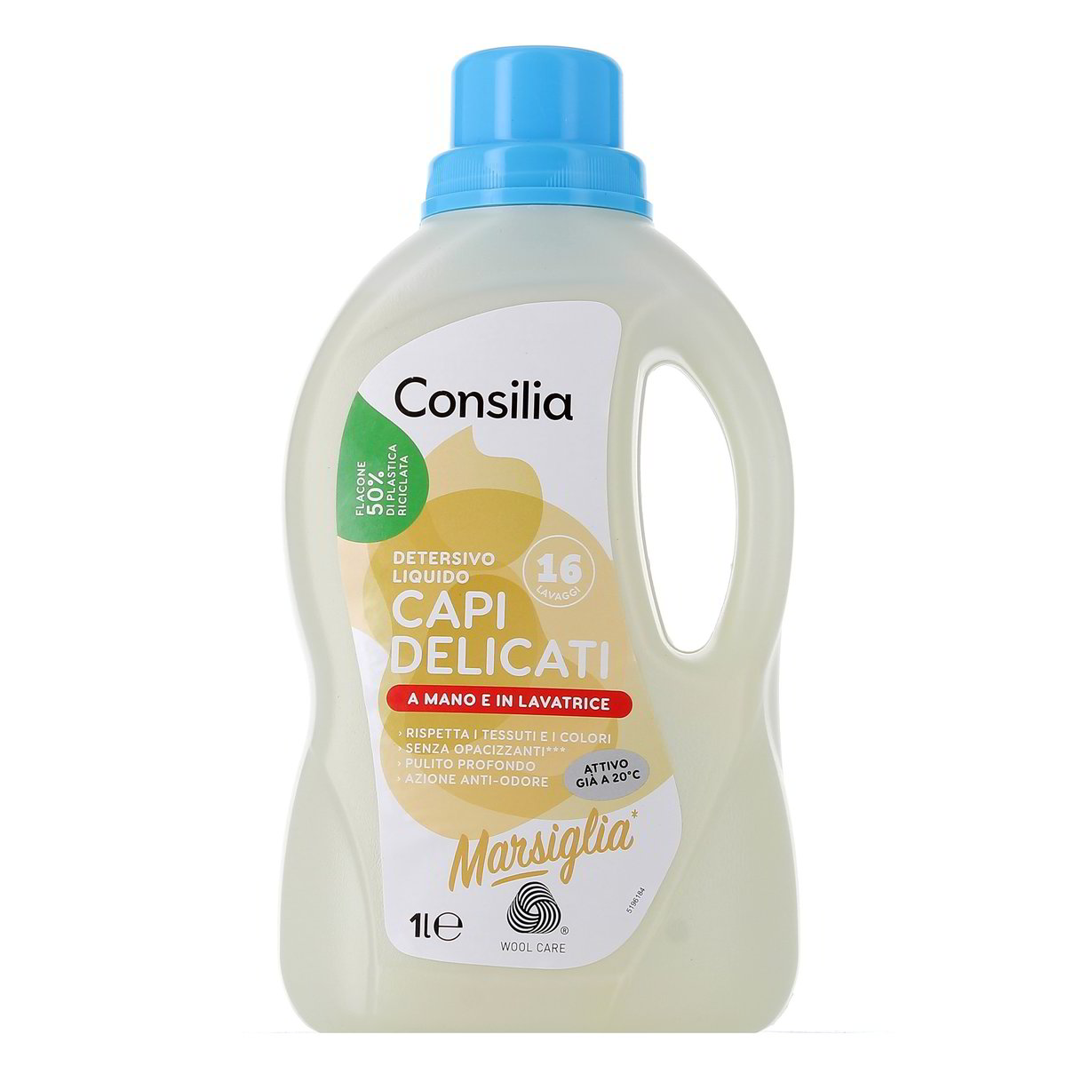 Consilia Detersivo Liquido Capi Delicati A Mano E Lavatrice Marsiglia 16 Lavaggi 1 l