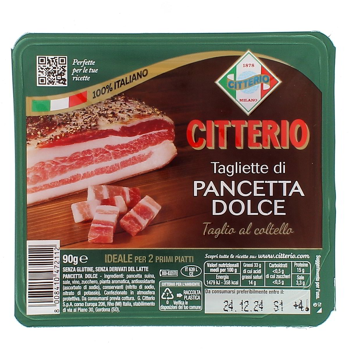 Citterio Tagliette Di Pancetta Dolce