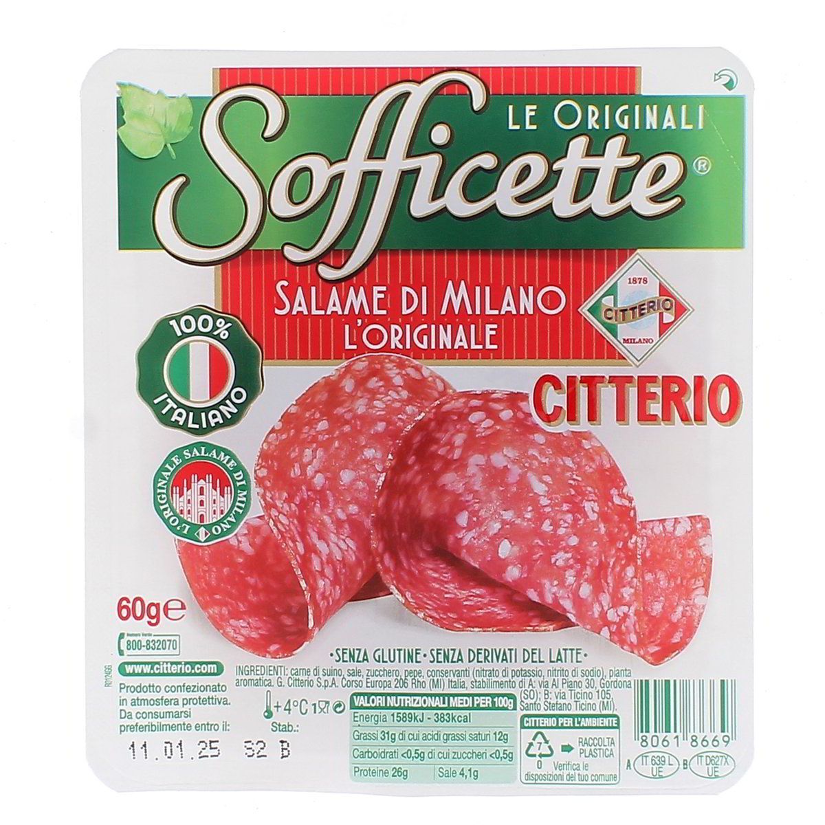 Citterio Sofficette Salame Di Milano L'originale 60 g
