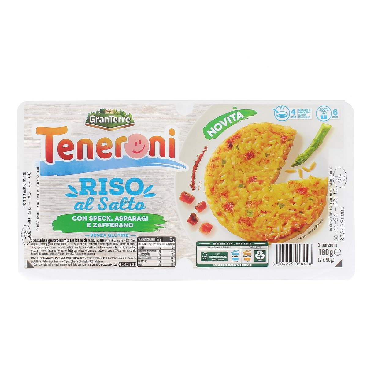 Granterre Teneroni Riso Al Salto Con Speck Asparagi E Zafferano 180 g
