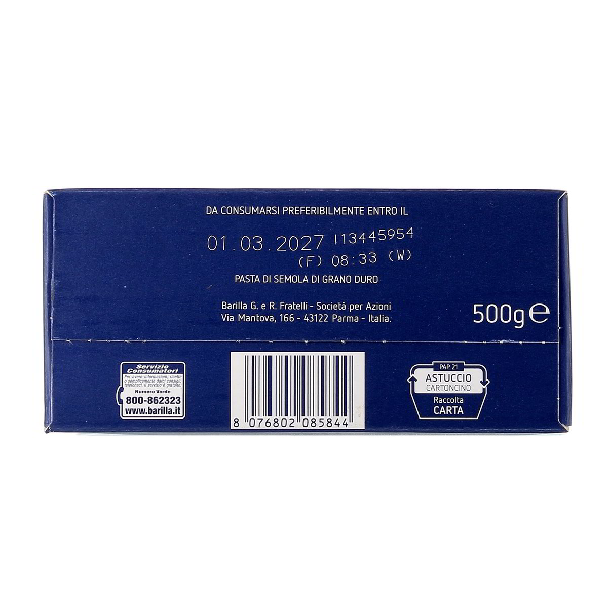 Barilla Mezze Maniche Rigate N.84 500 g — immagine 3
