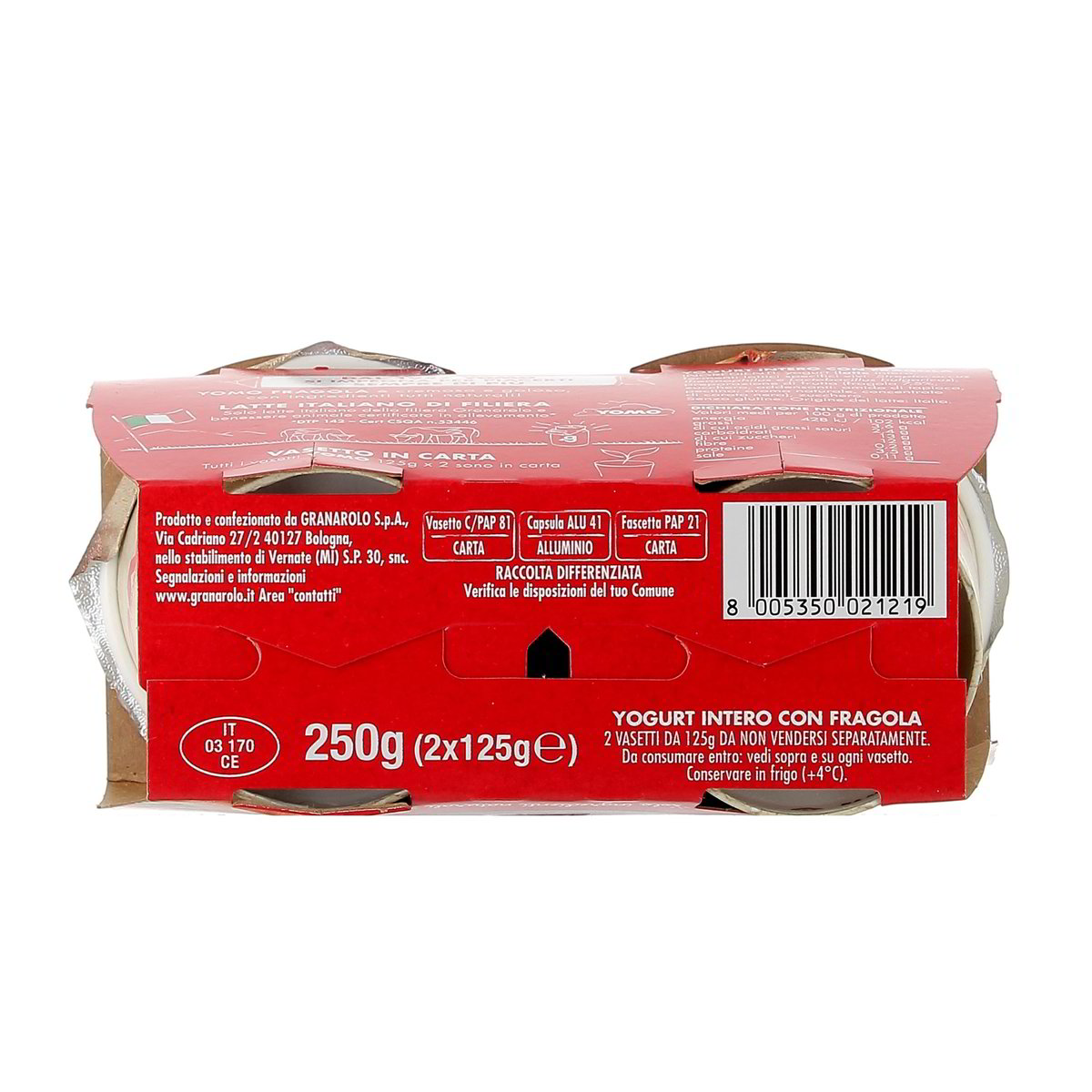 Yomo Yogurt Intero Fragola 2x125 g — immagine 3