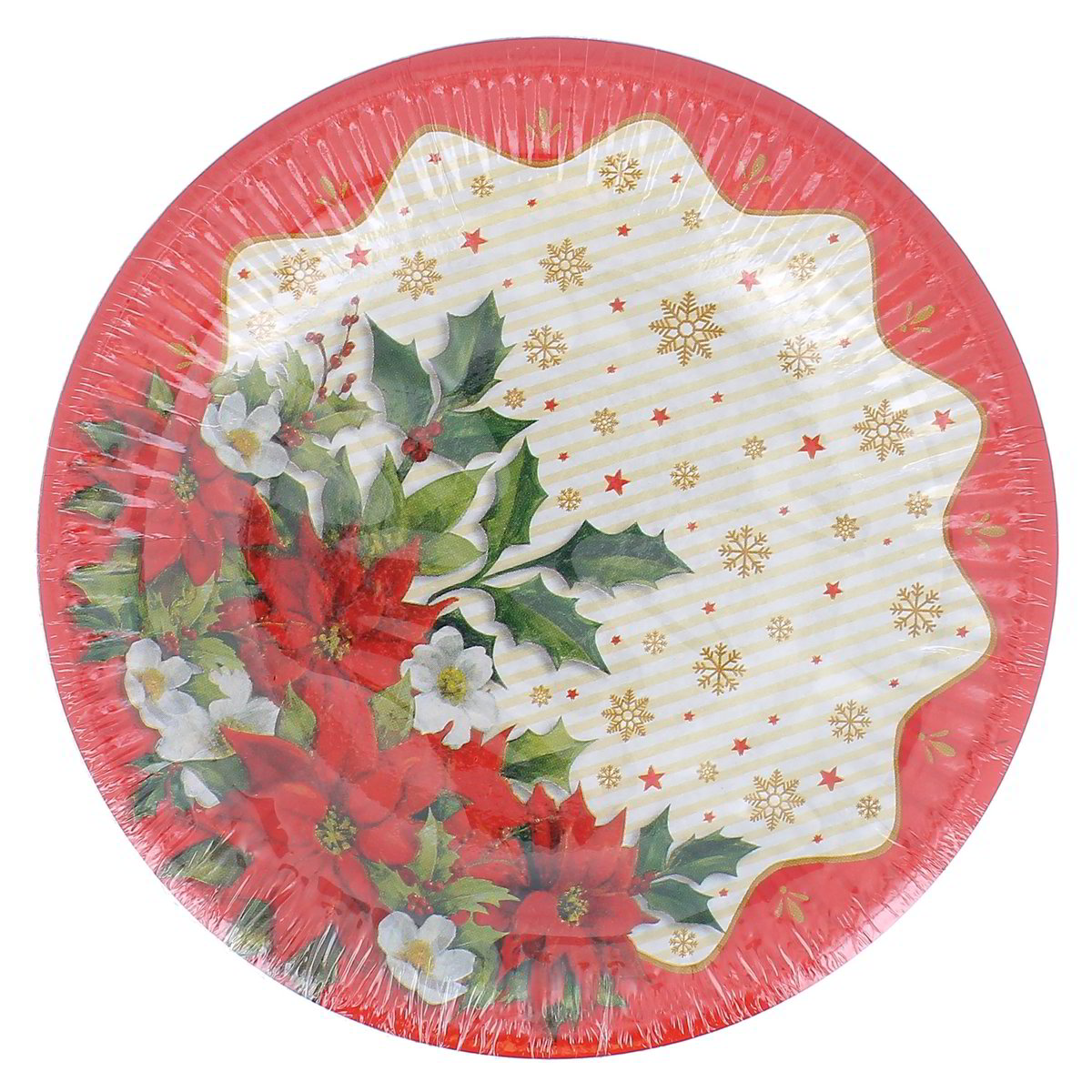 Bibo PIATTI PIANI IN CARTONCINO STELLA DI NATALE 19 cm 10 pezzi