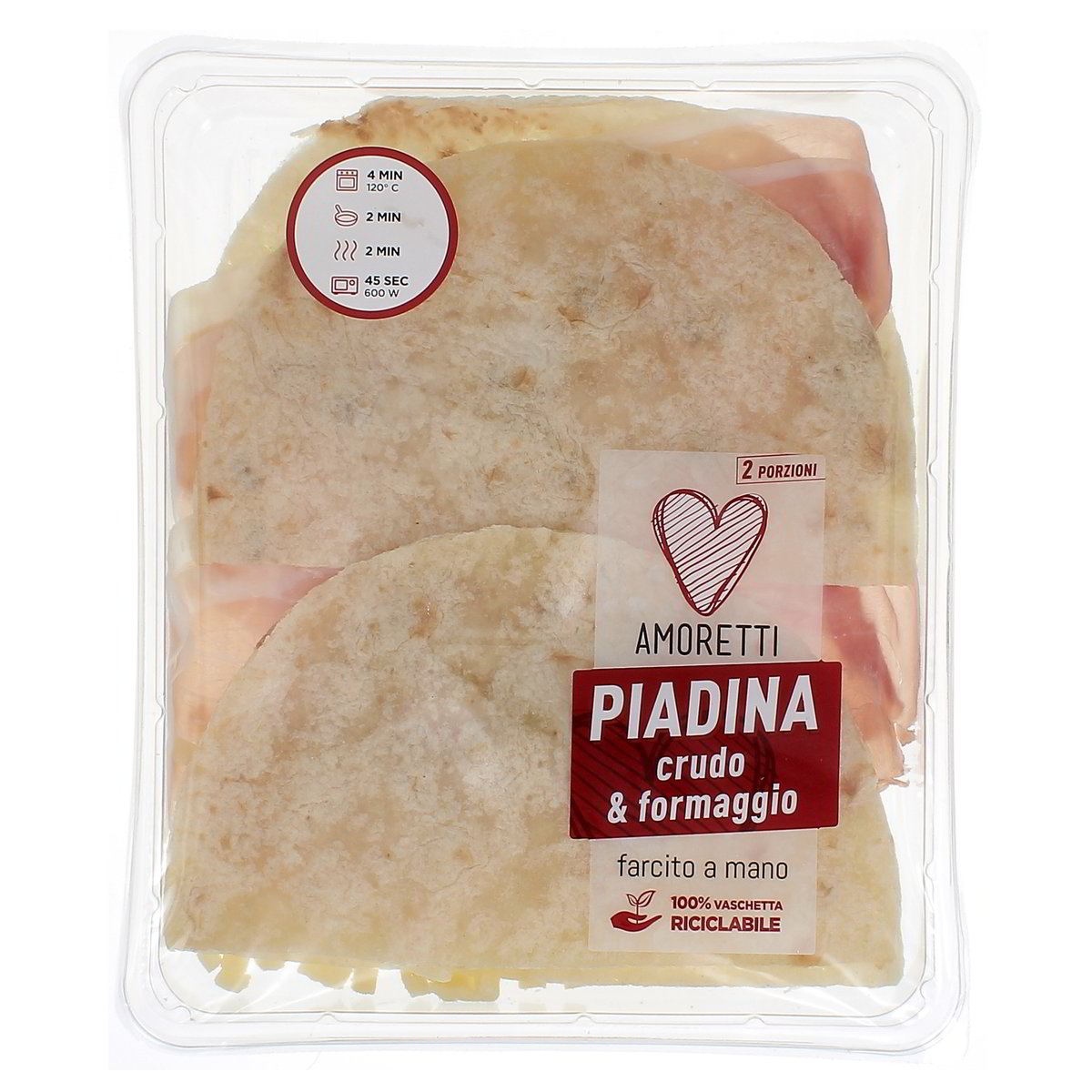 Amoretti Piadina Crudo & Formaggio 180 g
