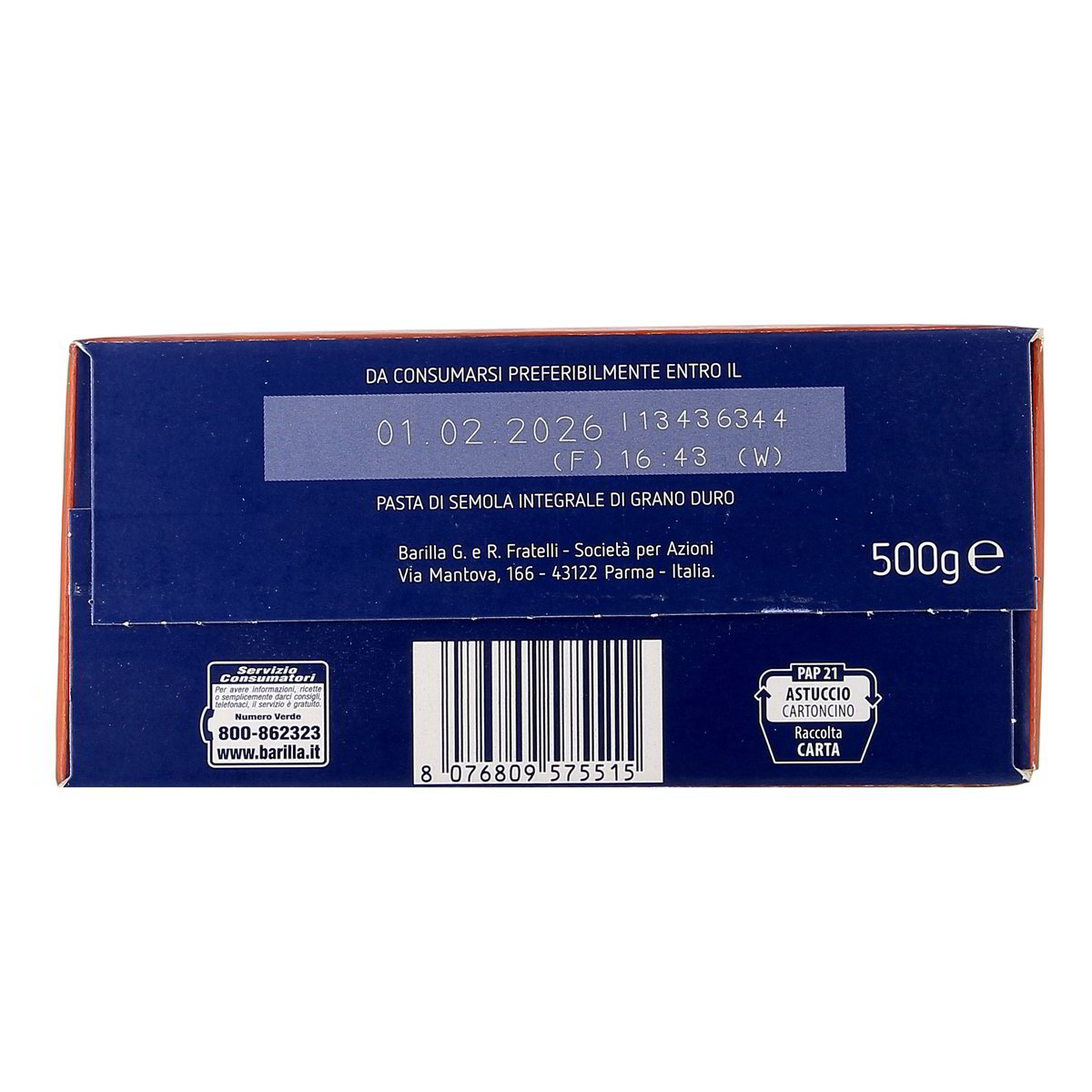 Barilla Fusilli Integrali 500 g — immagine 3