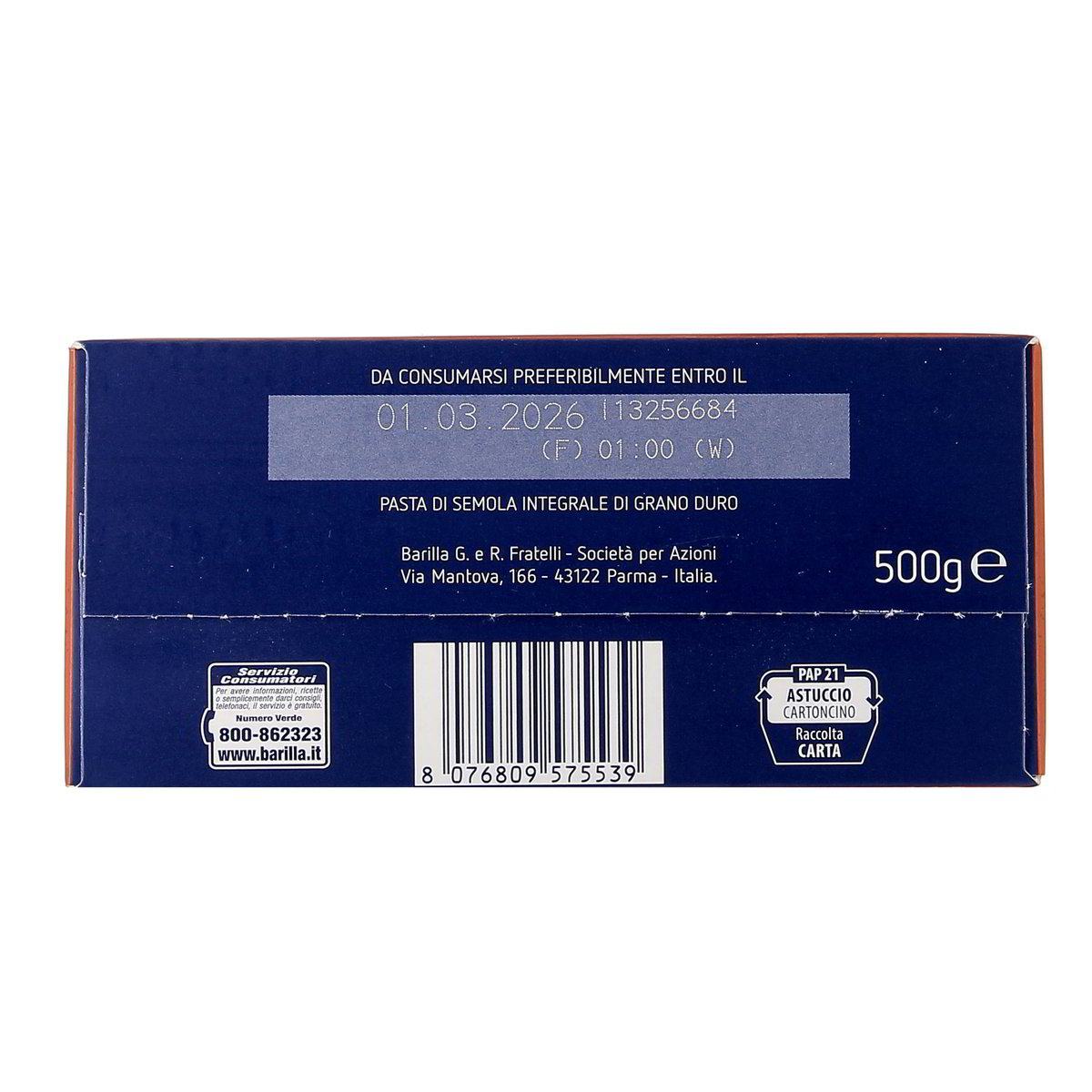 Barilla Tortiglioni Integrali 500 g — immagine 3