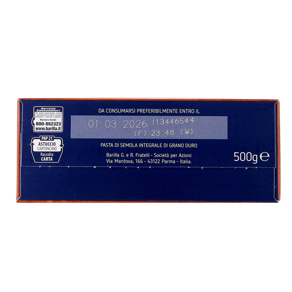 Barilla Integrale Mezze Penne Integrali 500 g — immagine 3