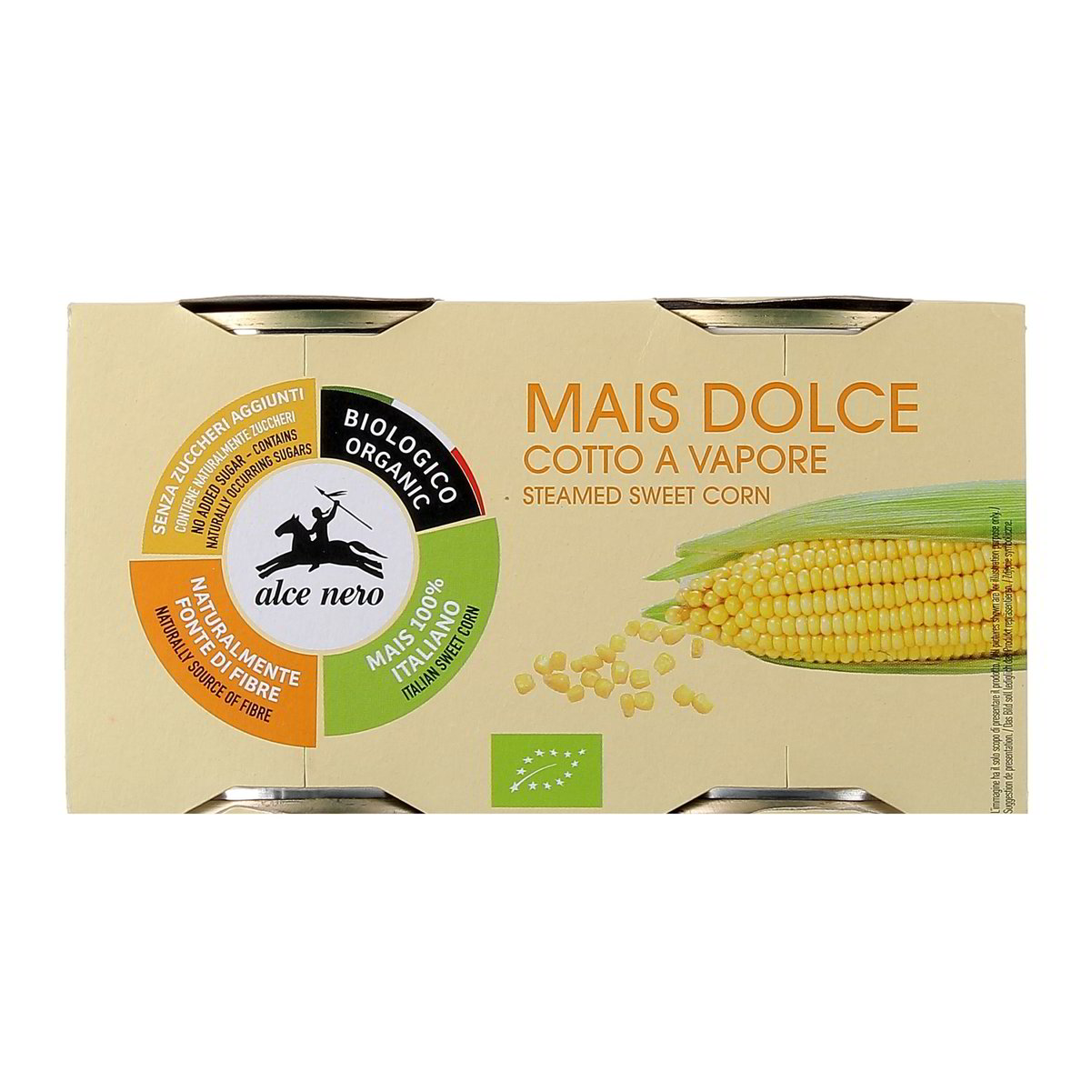 Alce Nero Mais Dolce Cotto A Vapore Bio 2x160 g - sgocciolato 2x140 g
