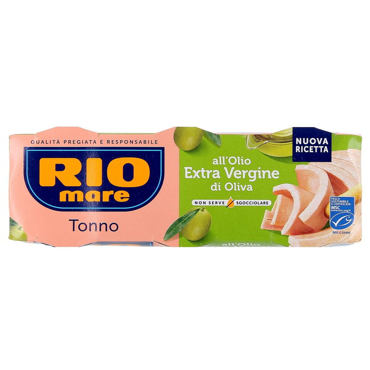 RIO Mare Tonno All'olio Extra Vergine Di Oliva 3x65 g - sgocciolato 3x52 g