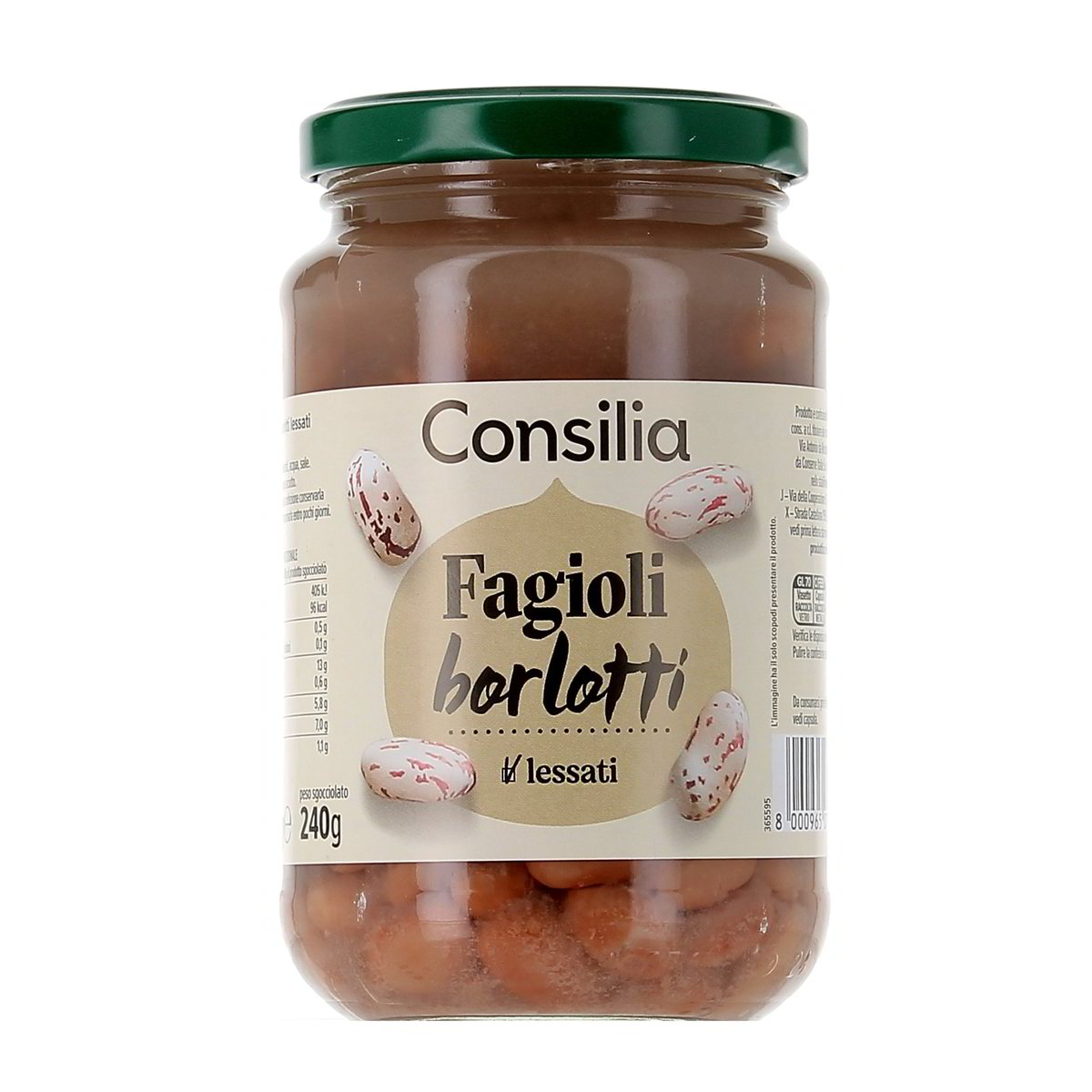 Consilia Fagioli Borlotti 360 g - sgocciolato 240 g