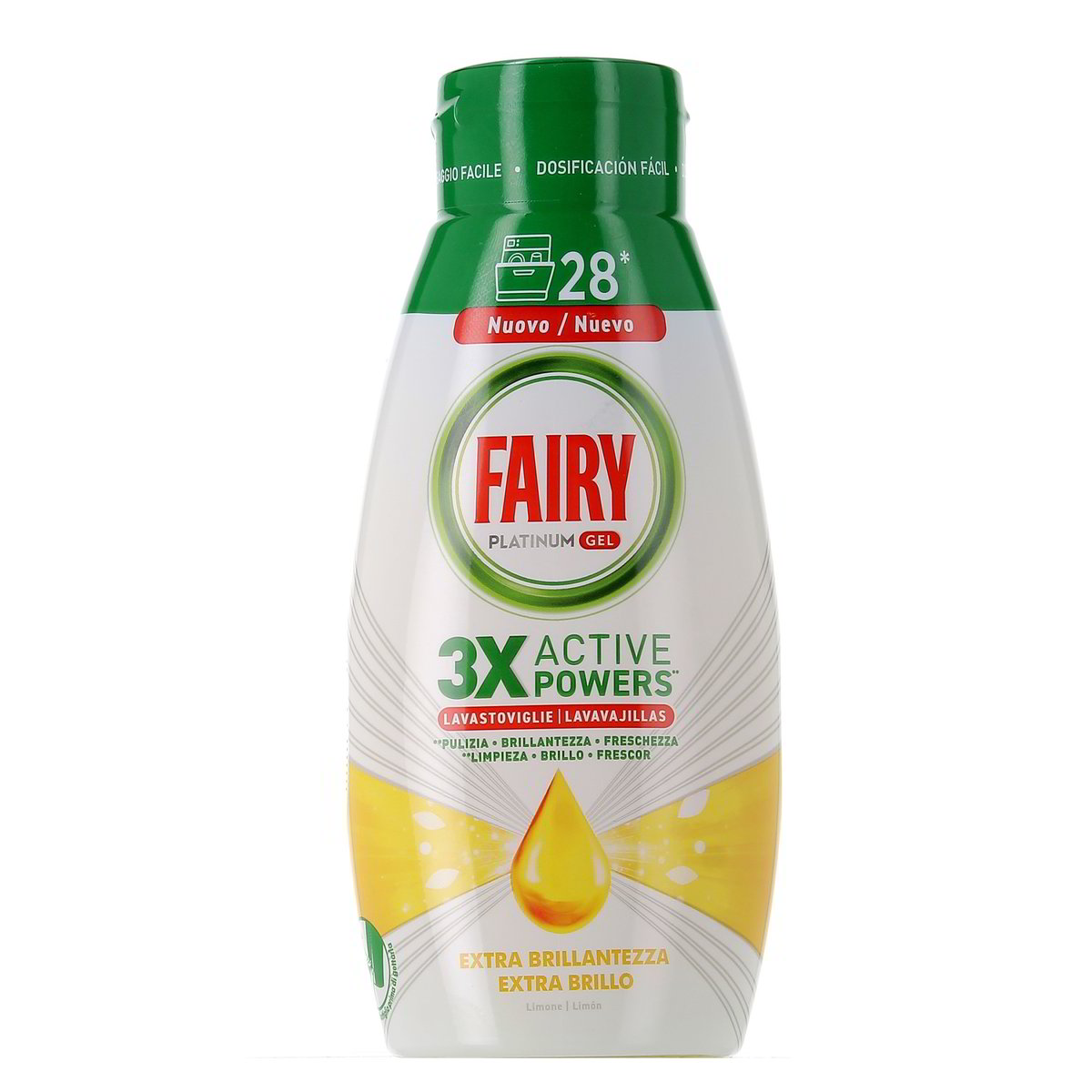 Fairy Gel Platinum 3X Active Powers Extra Brillantezza Limone 504 ml
