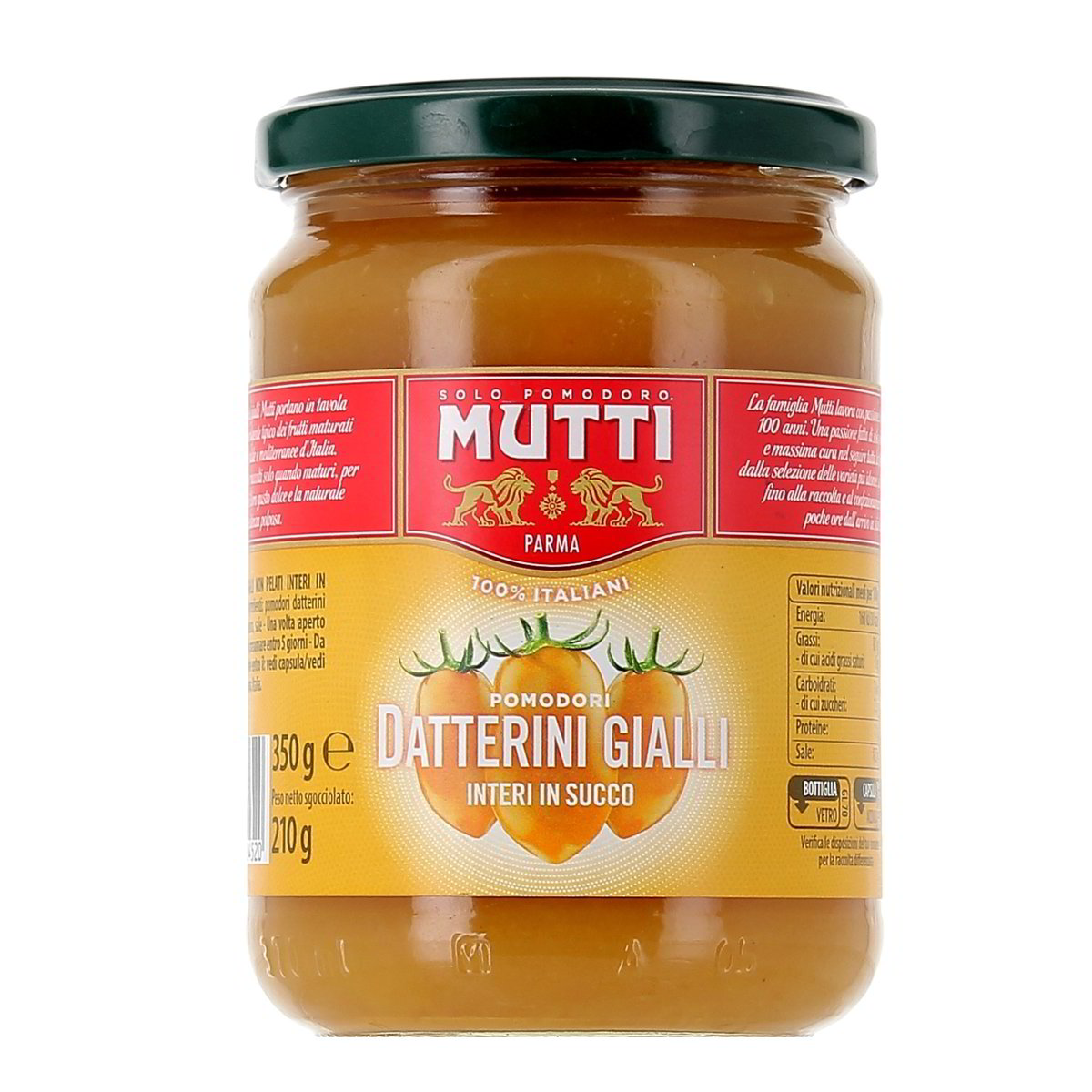 Mutti Pomodori Datterini Gialli Interi In Succo 350 g -sgocciolato 210 g