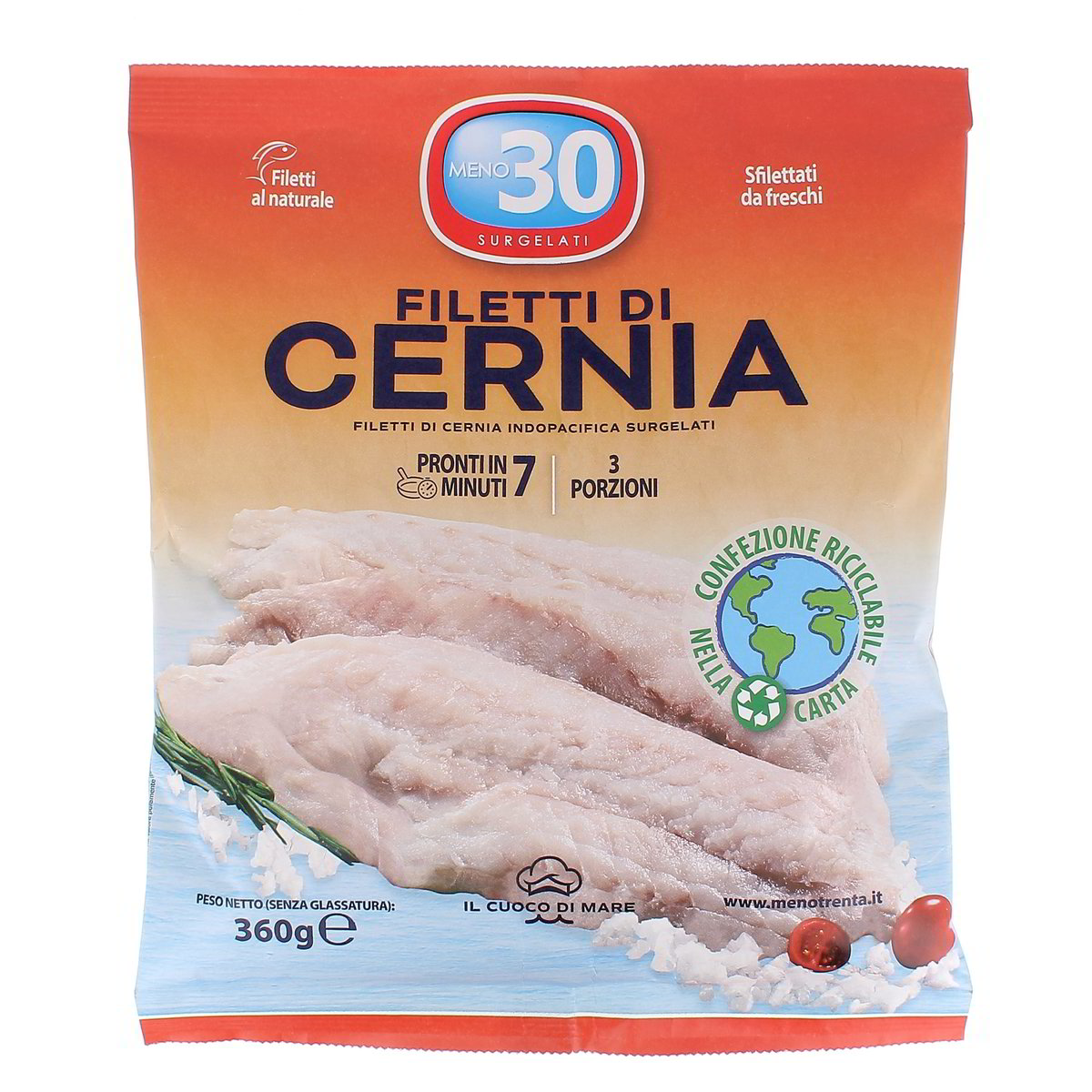 Meno 30 Filetti Di Cernia 360 g
