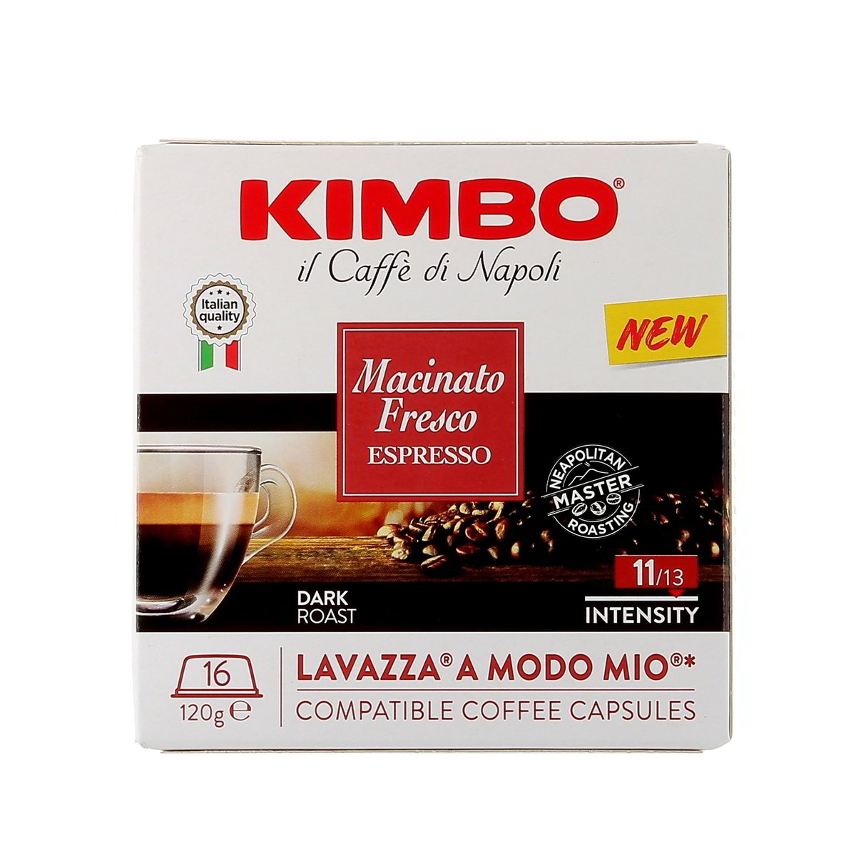 Kimbo Espresso Macinato Fresco Compatibile Lavazza A Modo Mio 16 pezzi