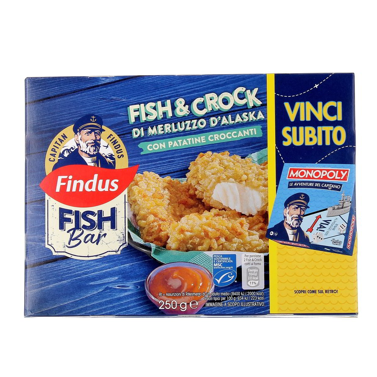 Findus Fish&Crock Di Merluzzo D'alaska Con Patatine Croccanti 250 g