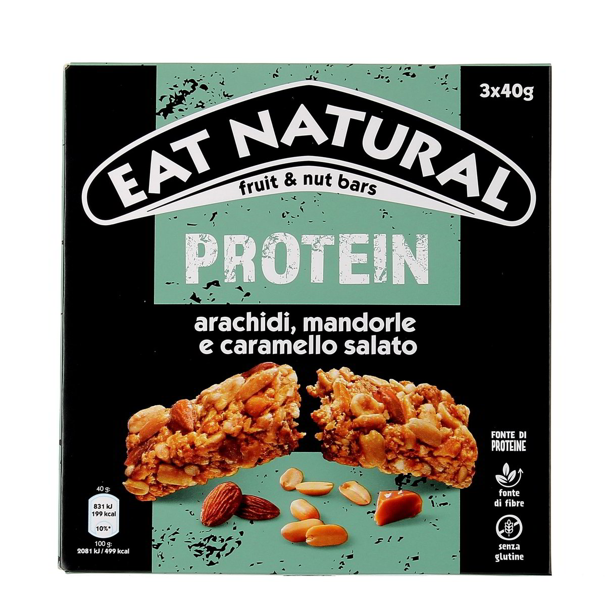 EAT Natural Barretta Protein Arachidi Mandorle E Caramello Salato 3x40 g