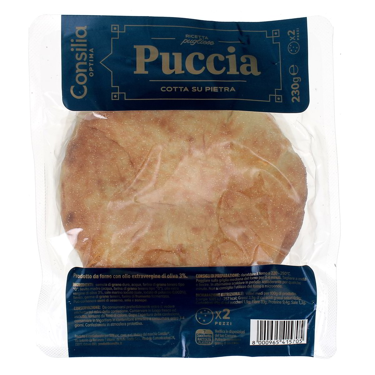 Consilia PUCCIA COTTA SU PIETRA x2 230 g