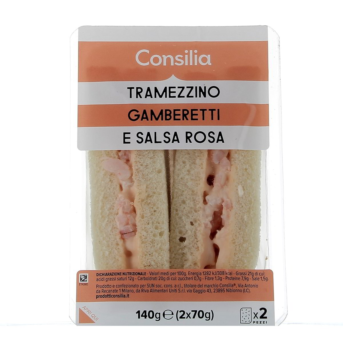 Consilia Tramezzino Gamberetti E Salsa Rosa 140 g
