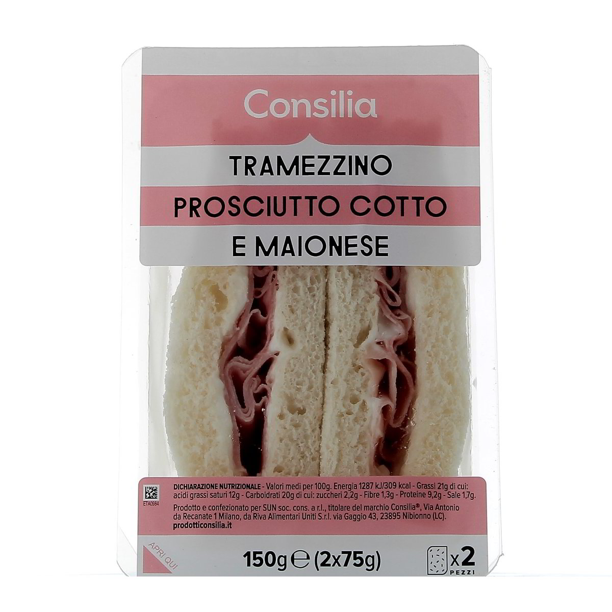 Consilia Tramezzino Prosciutto Cotto E Maionese 150 g