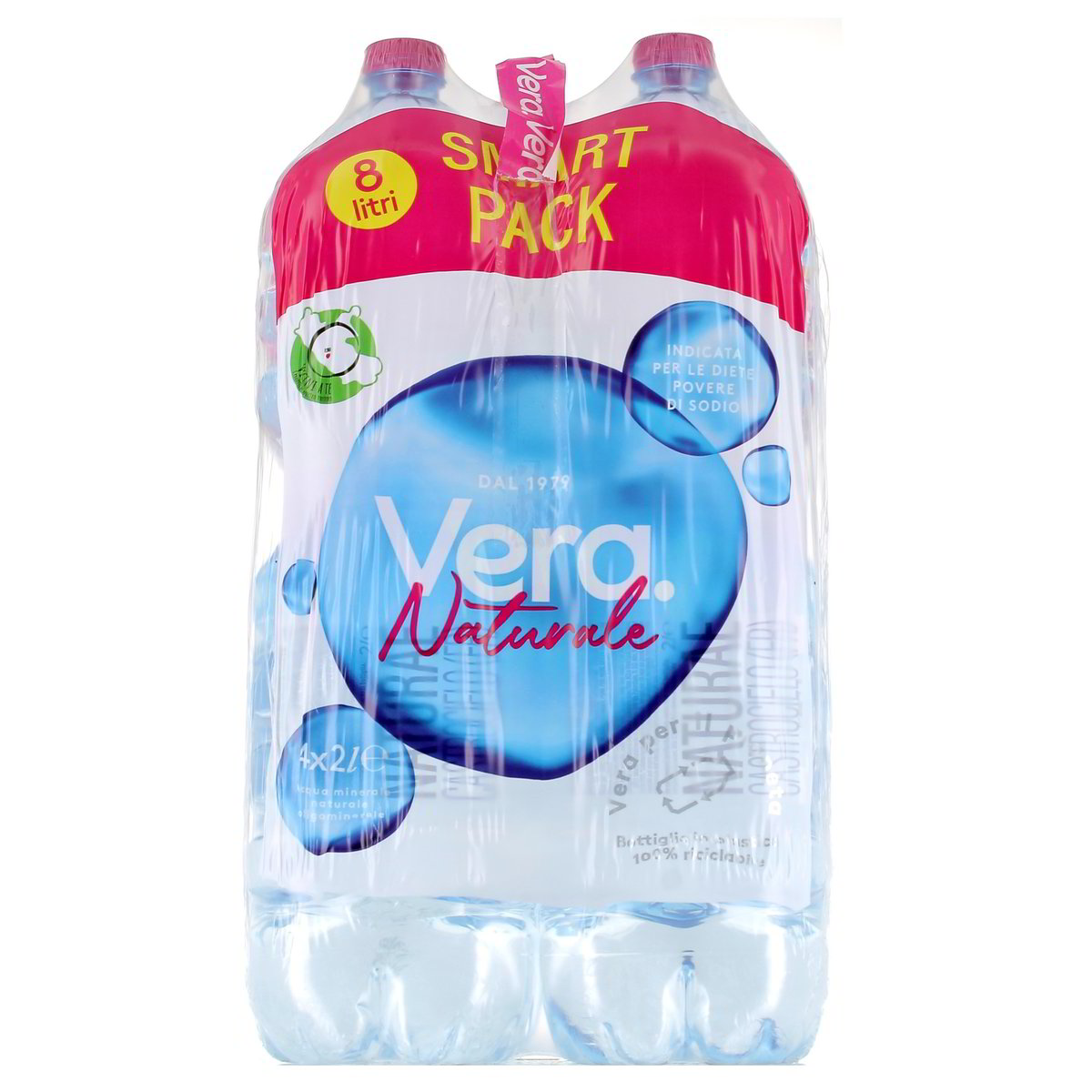 Vera Acqua Naturale 4 bottiglie GRANDI da 2 l