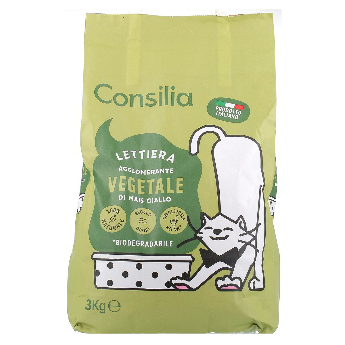 Consilia Lettiera Agglomerante Vegetale Di Mais Giallo 3 kg