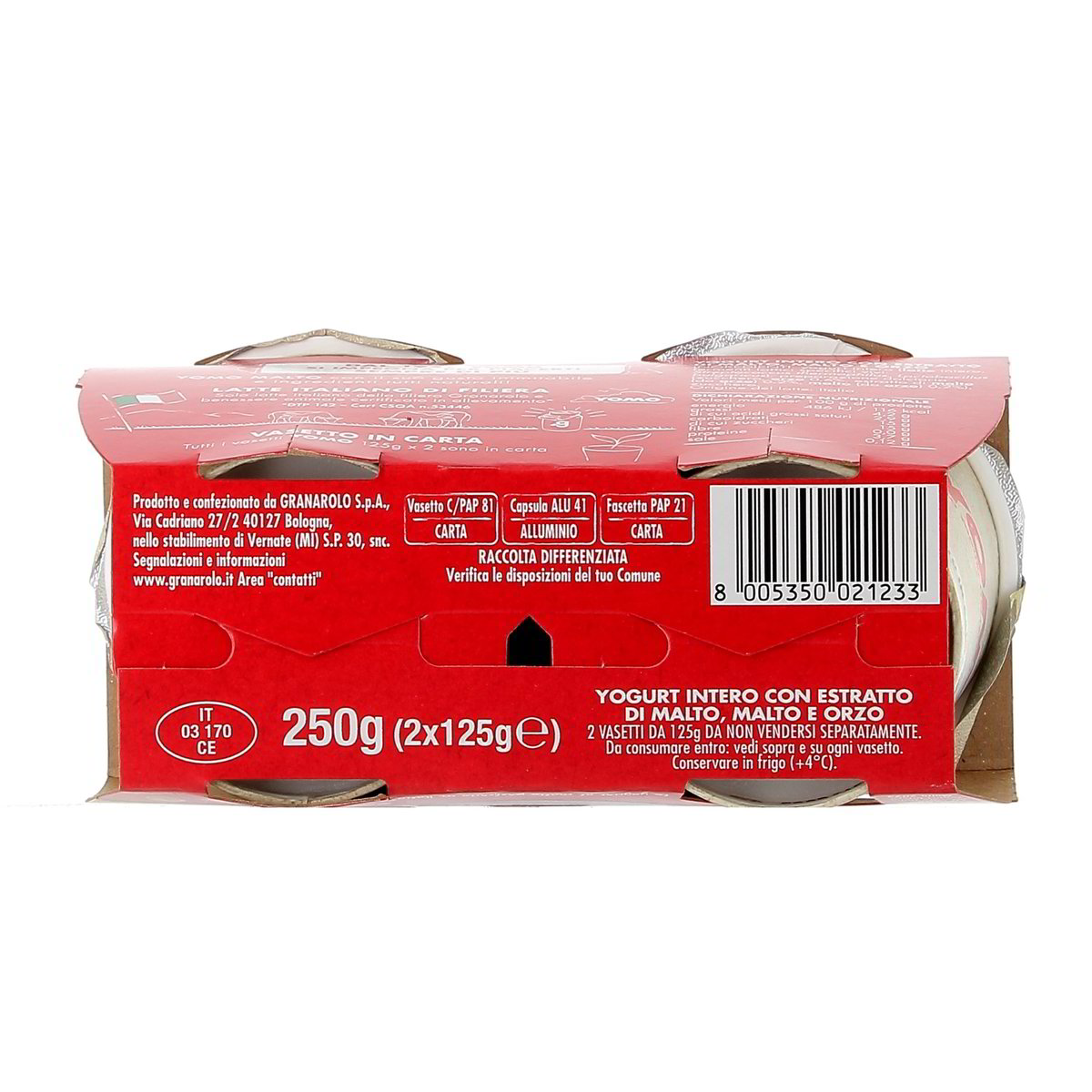 Yomo Yogurt Intero Con Malto 2x125 g — immagine 3