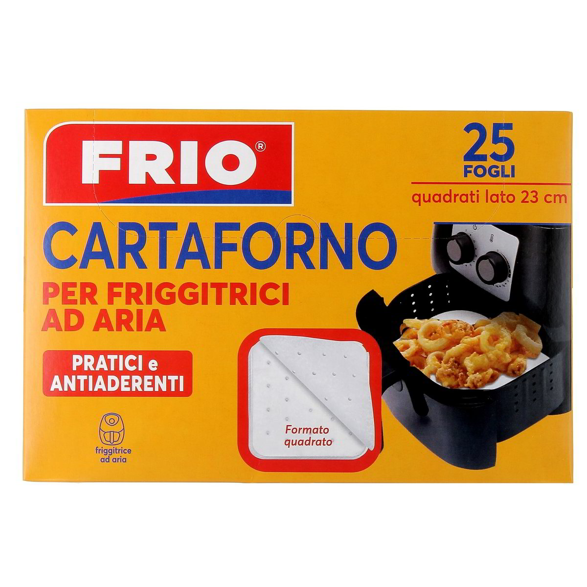 Frio CARTAFORNO PER FRIGGITRICI AD ARI 23x23 cm 25 fogli