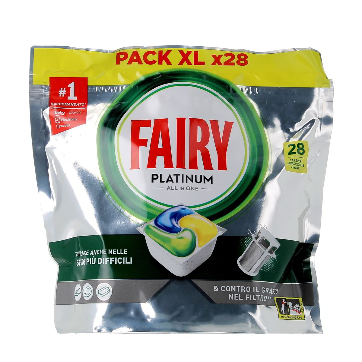 Fairy Caps Platinum All In One Limone Contro Il Grasso Nel Filtro 28 pezzi