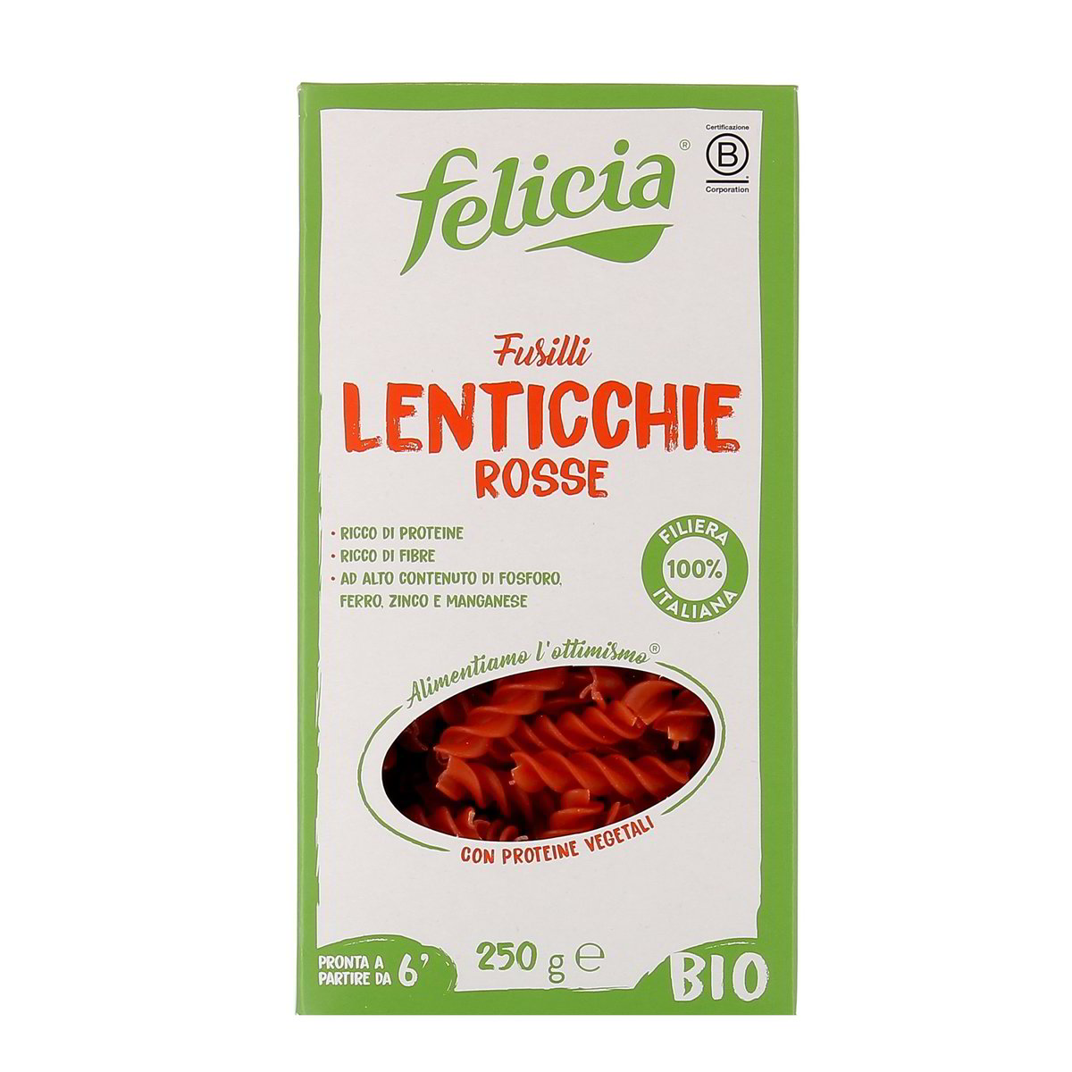 Felicia Fusilli Lenticchie Rosse Bio 250 g