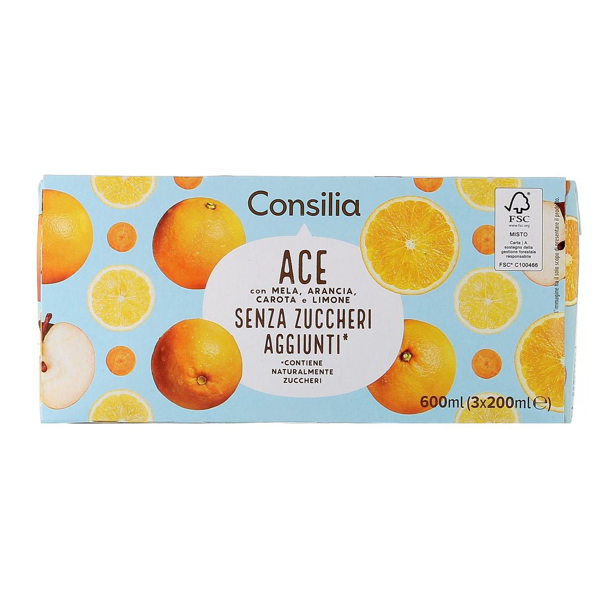 Consilia Ace Con Mela Arancia Carota E Limone Senza Zuccheri Aggiunti 3x20 cl