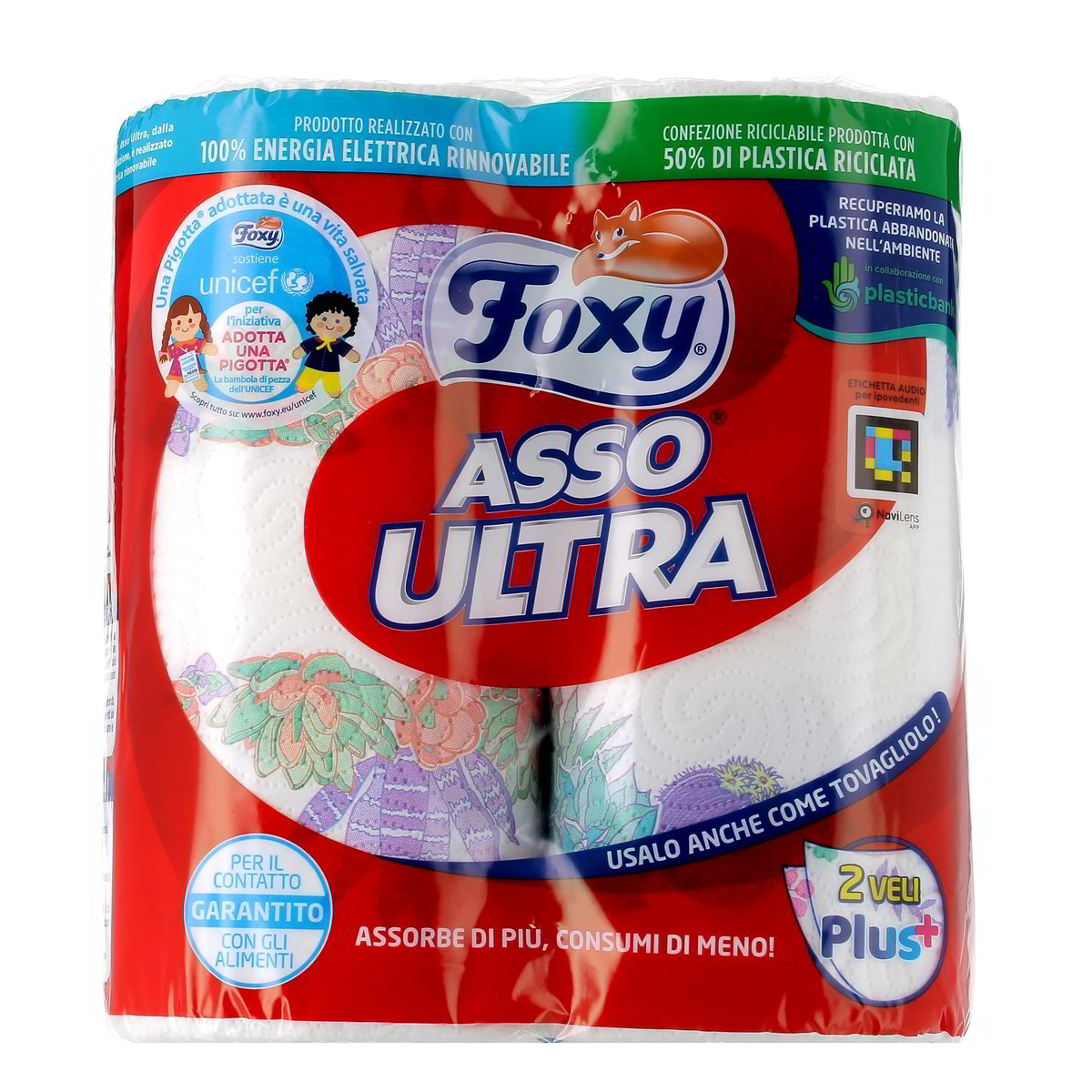 Foxy Carta Asciugatutto Asso Ultra Big 2 rotoli